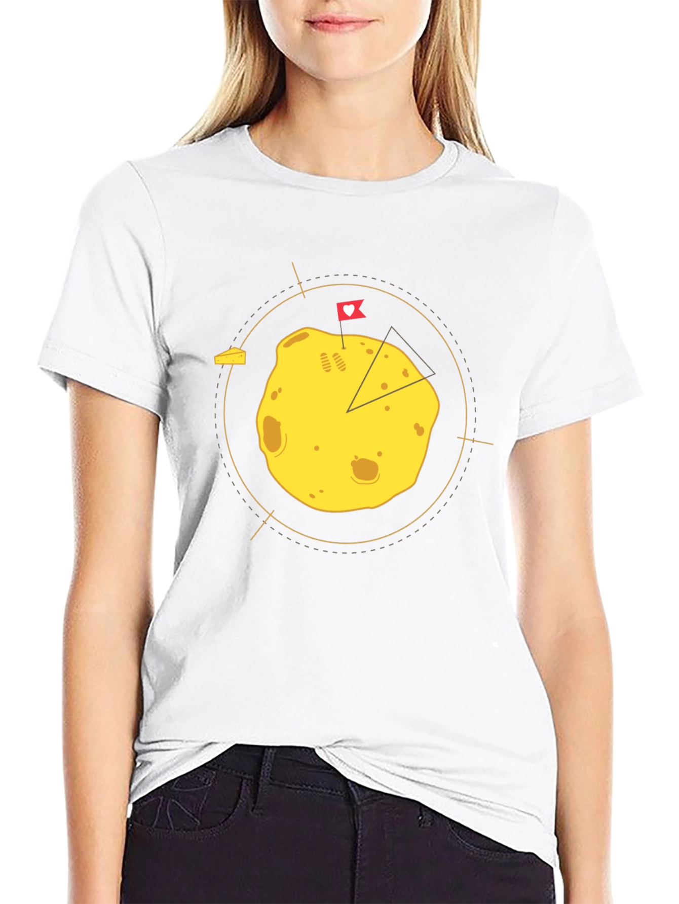 Funny Cheese Lover Graphic Black T-Shirt