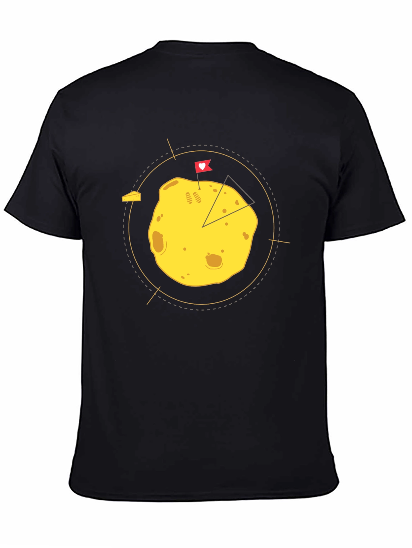 Funny Cheese Lover Graphic Black T-Shirt