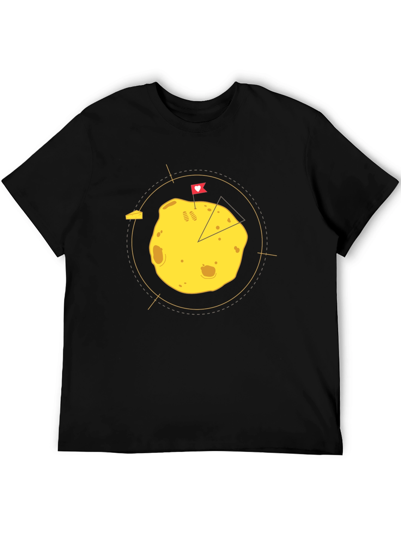 Funny Cheese Lover Graphic Black T-Shirt