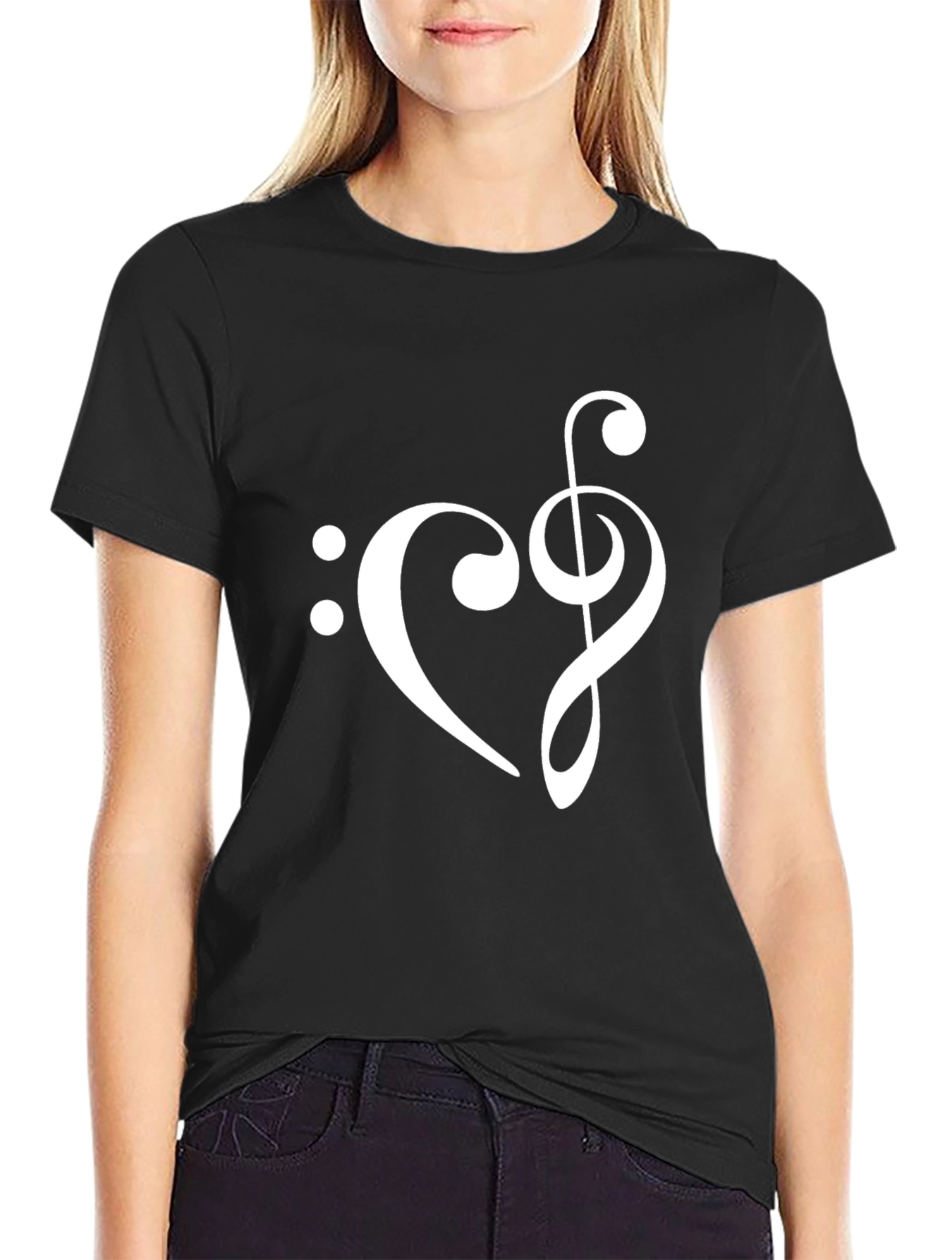 Musical Heart T-Shirt - Black