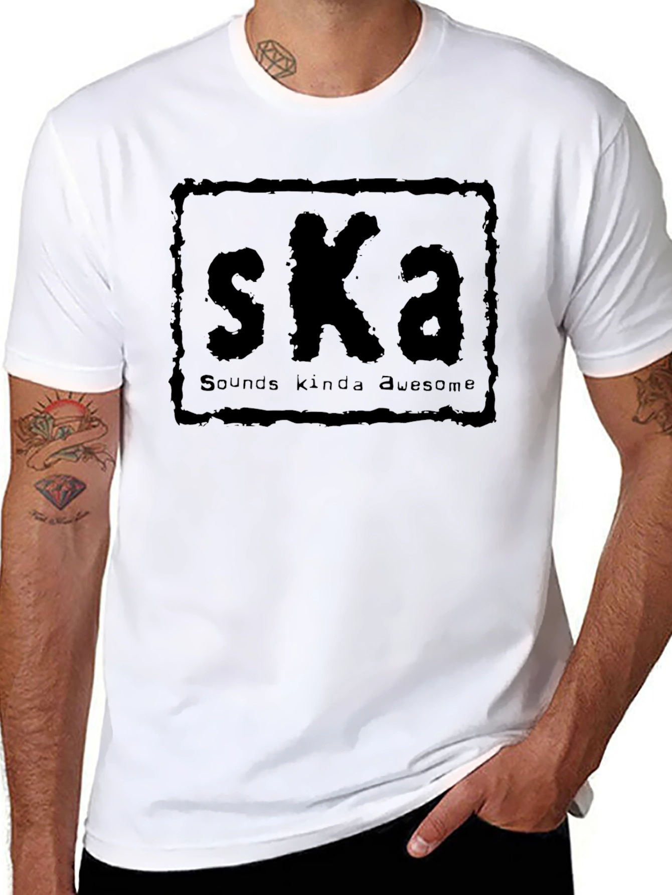 Ska Music Sounds Kinda Awesome Black T-Shirt