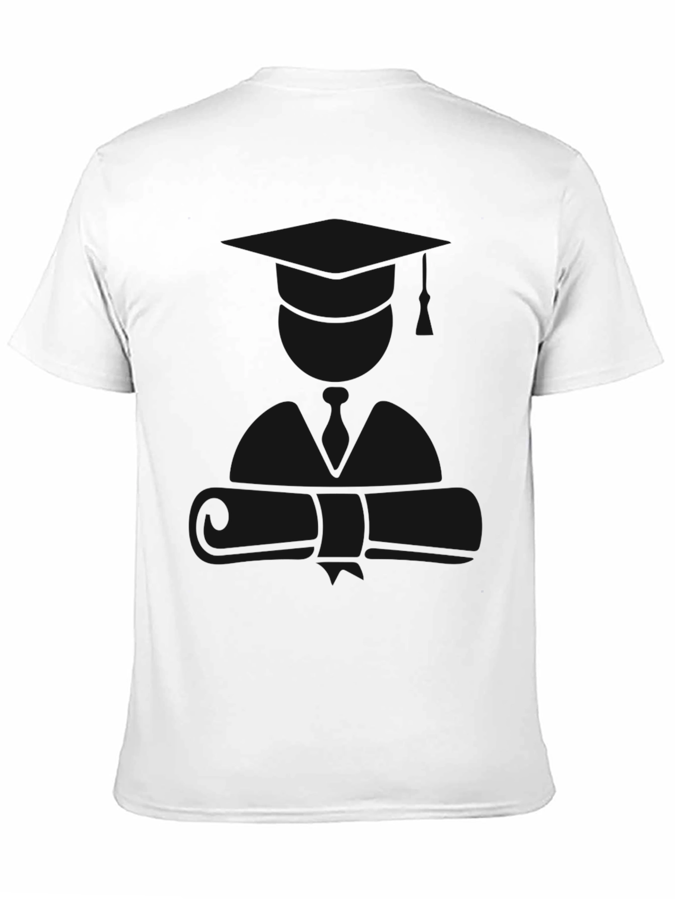 Mens Solid Black Short Sleeve Casual T-Shirt