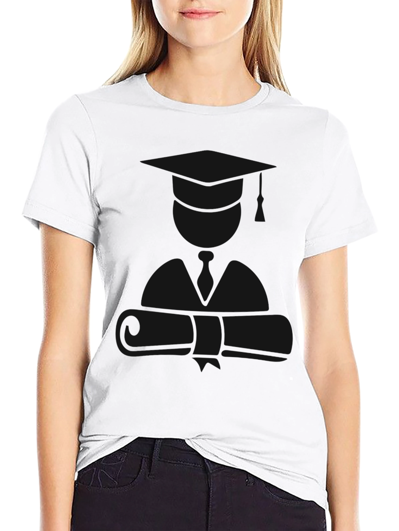 Mens Solid Black Short Sleeve Casual T-Shirt