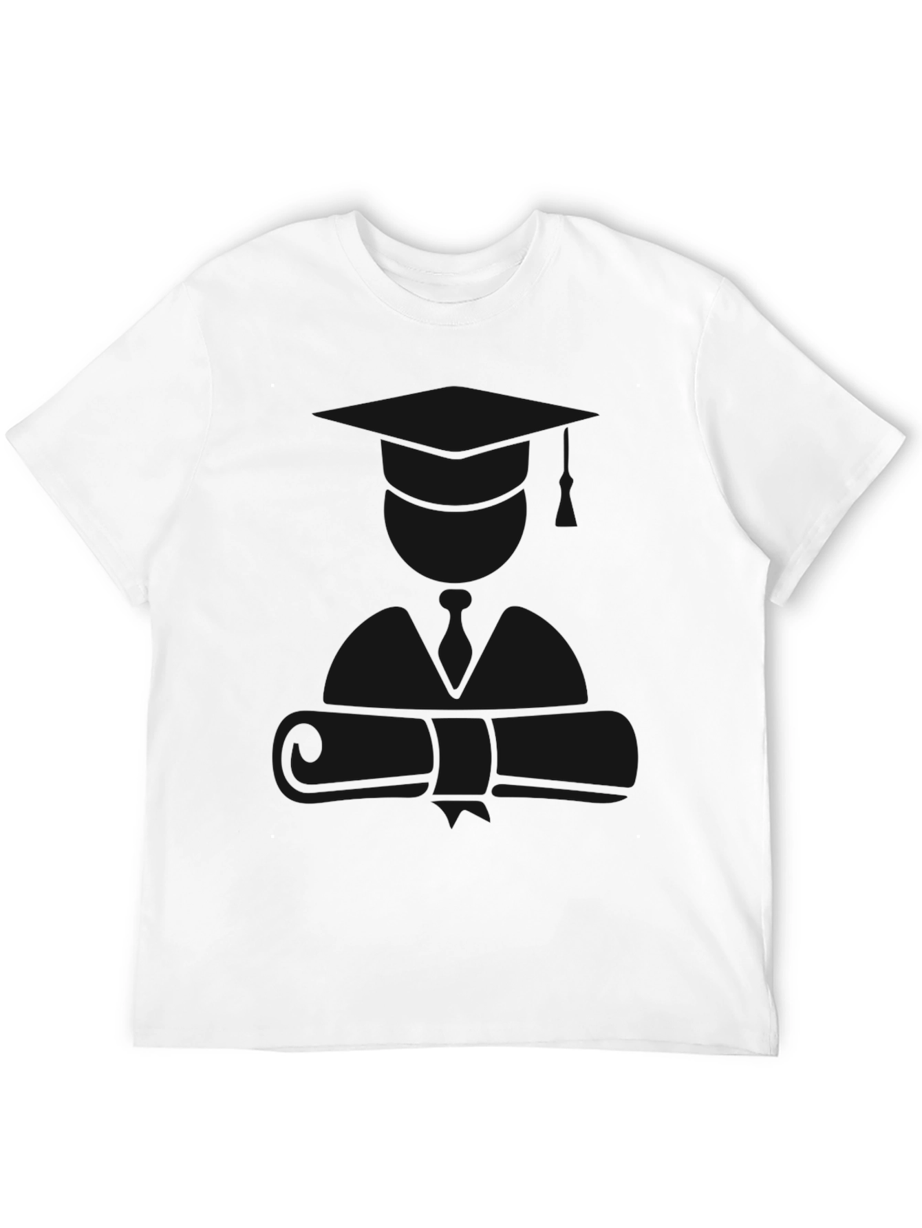 Mens Solid Black Short Sleeve Casual T-Shirt