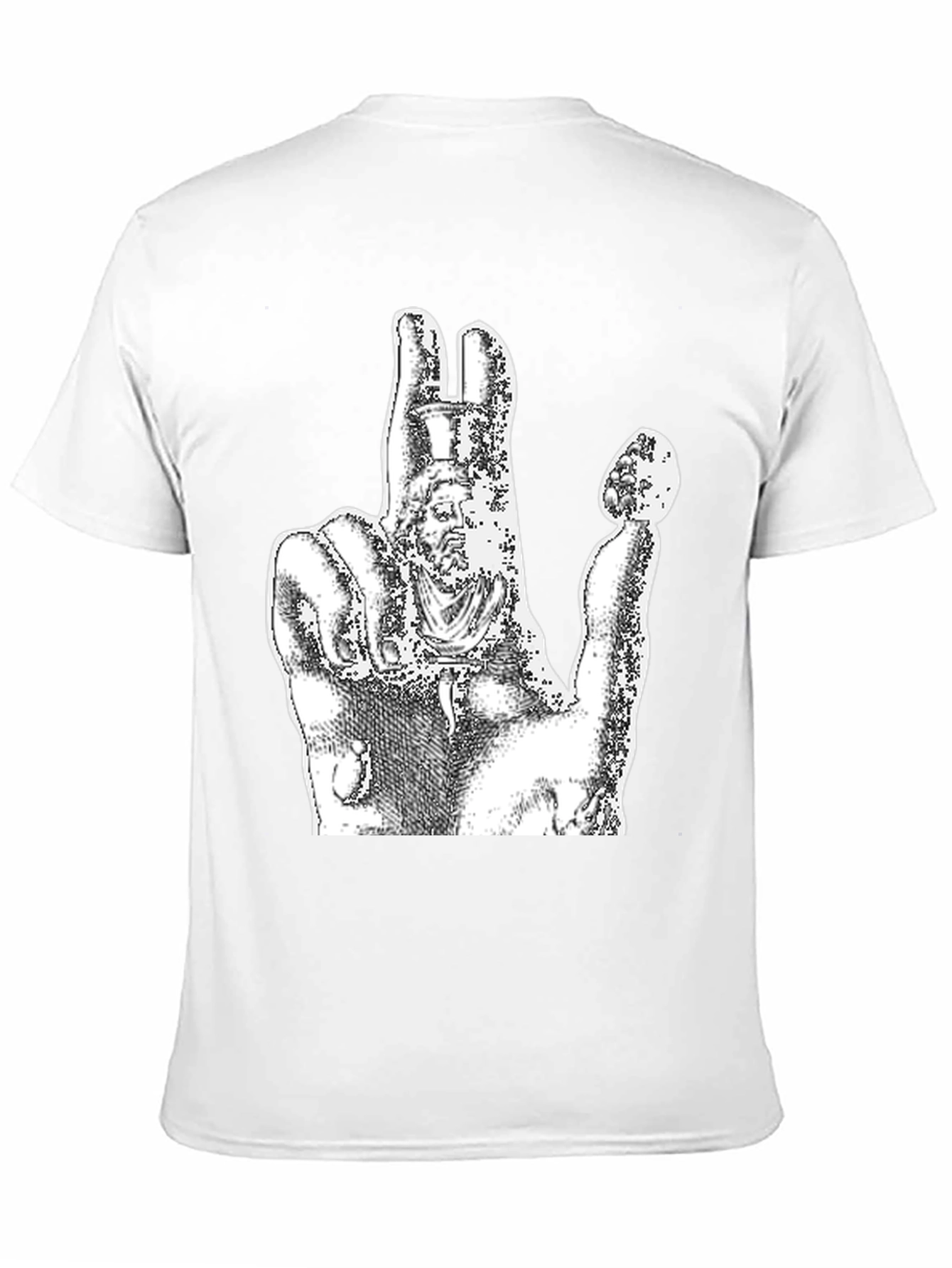 Graphic Black Tee - Hand Statue Design