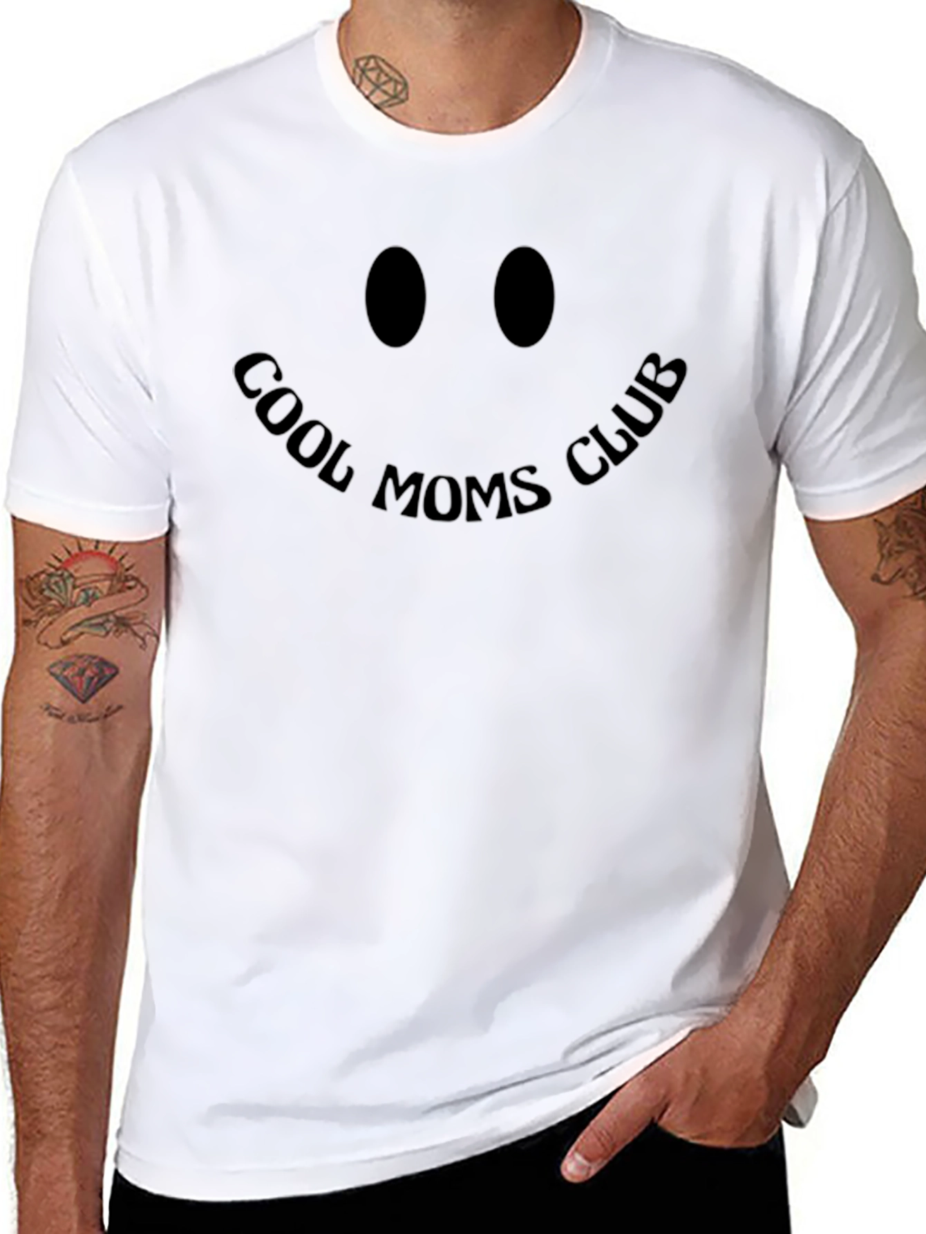 Cool Moms Club T-Shirt - Smiley Face Design