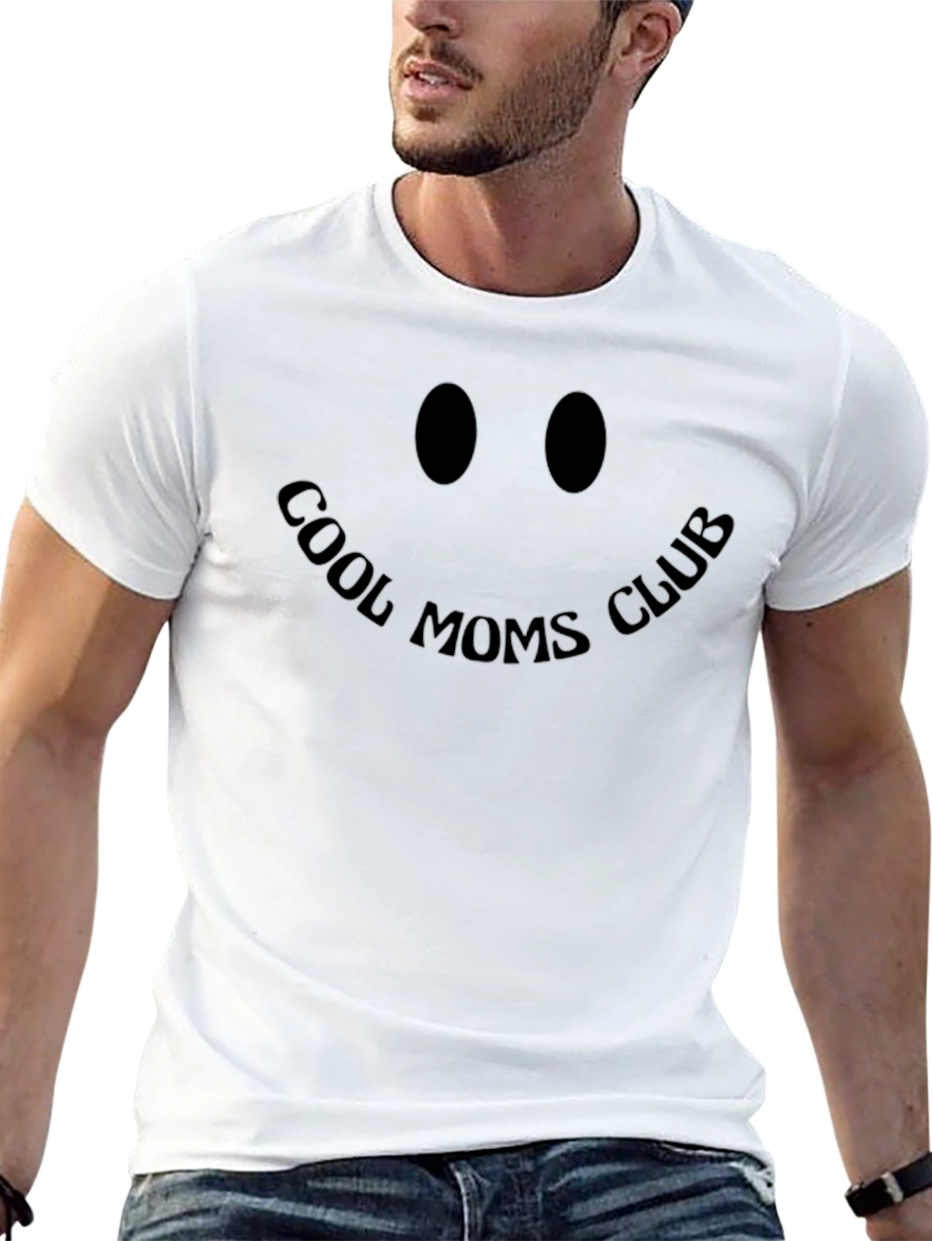 Cool Moms Club T-Shirt - Smiley Face Design