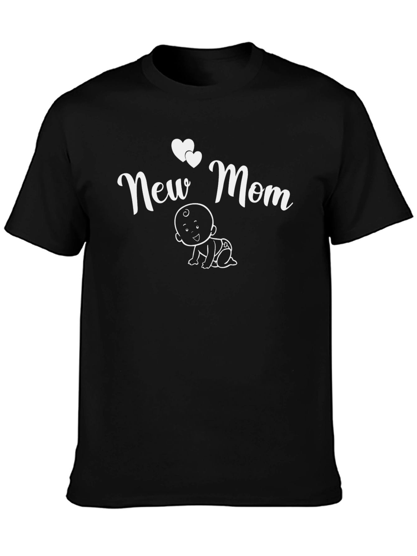 New Mom Graphic Tee - Cute Baby Design