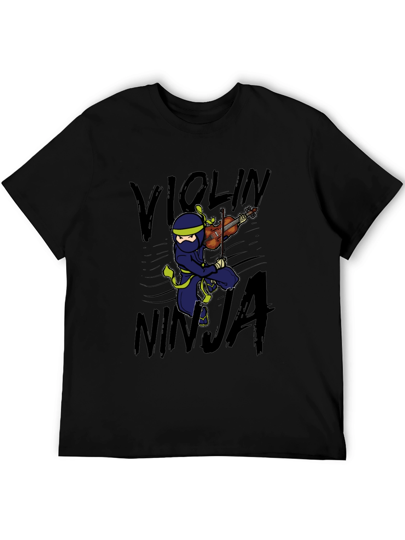 Violin Ninja Graphic T-Shirt - Playful Musician Tee