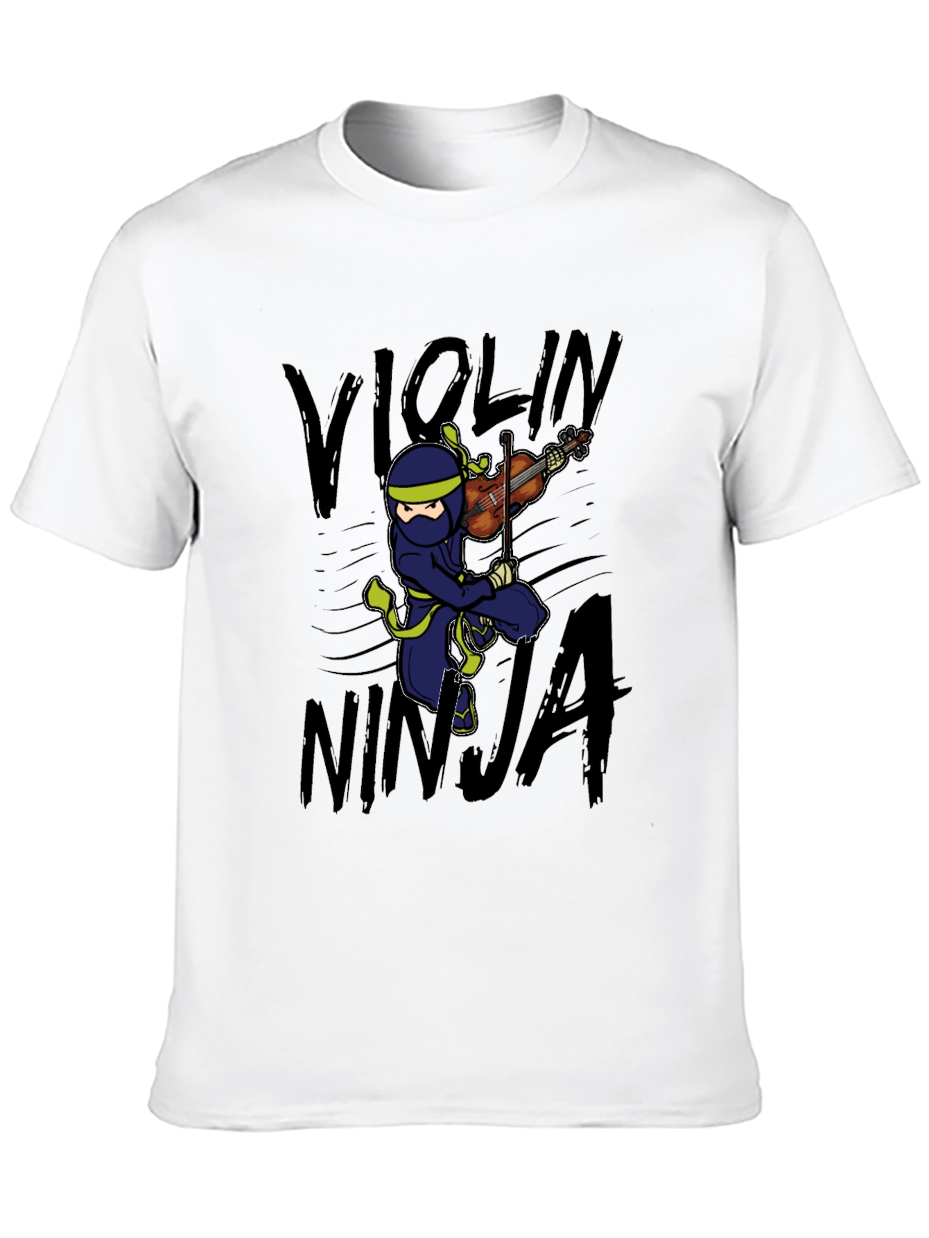 Violin Ninja Graphic T-Shirt - Playful Musician Tee