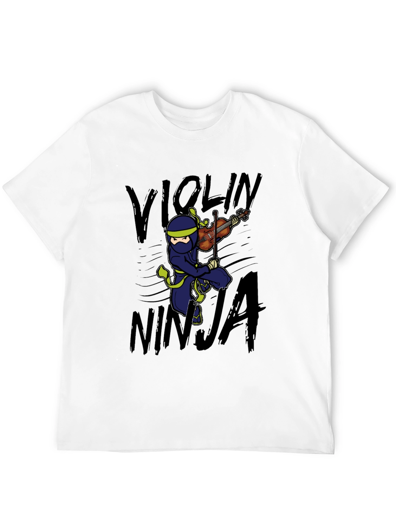 Violin Ninja Graphic T-Shirt - Playful Musician Tee