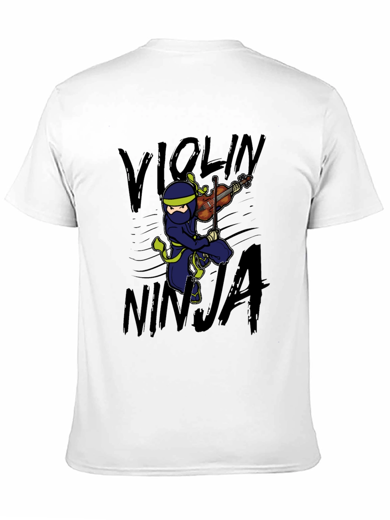 Violin Ninja Graphic T-Shirt - Playful Musician Tee