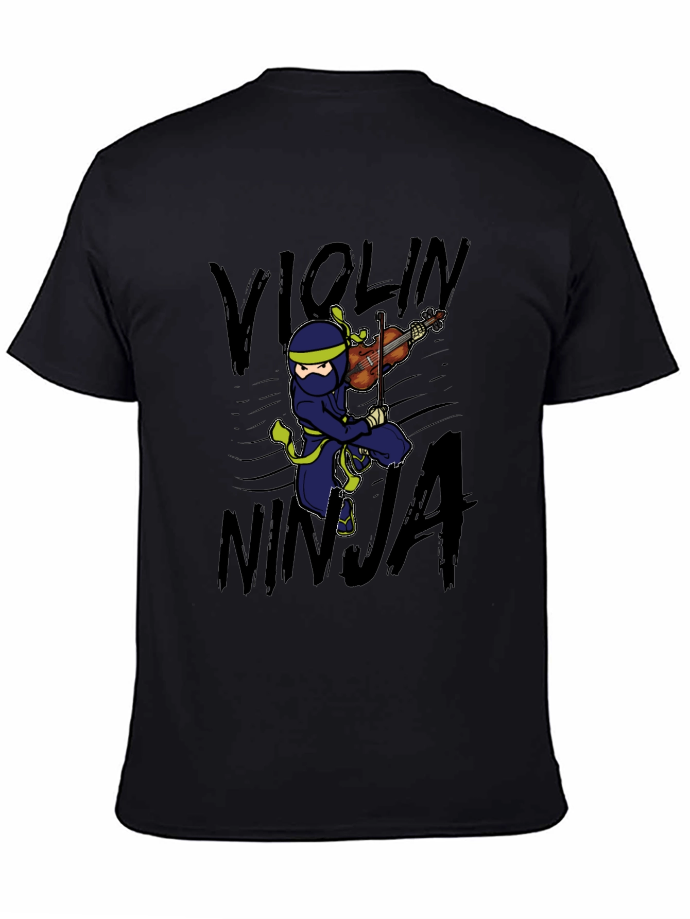 Violin Ninja Graphic T-Shirt - Playful Musician Tee