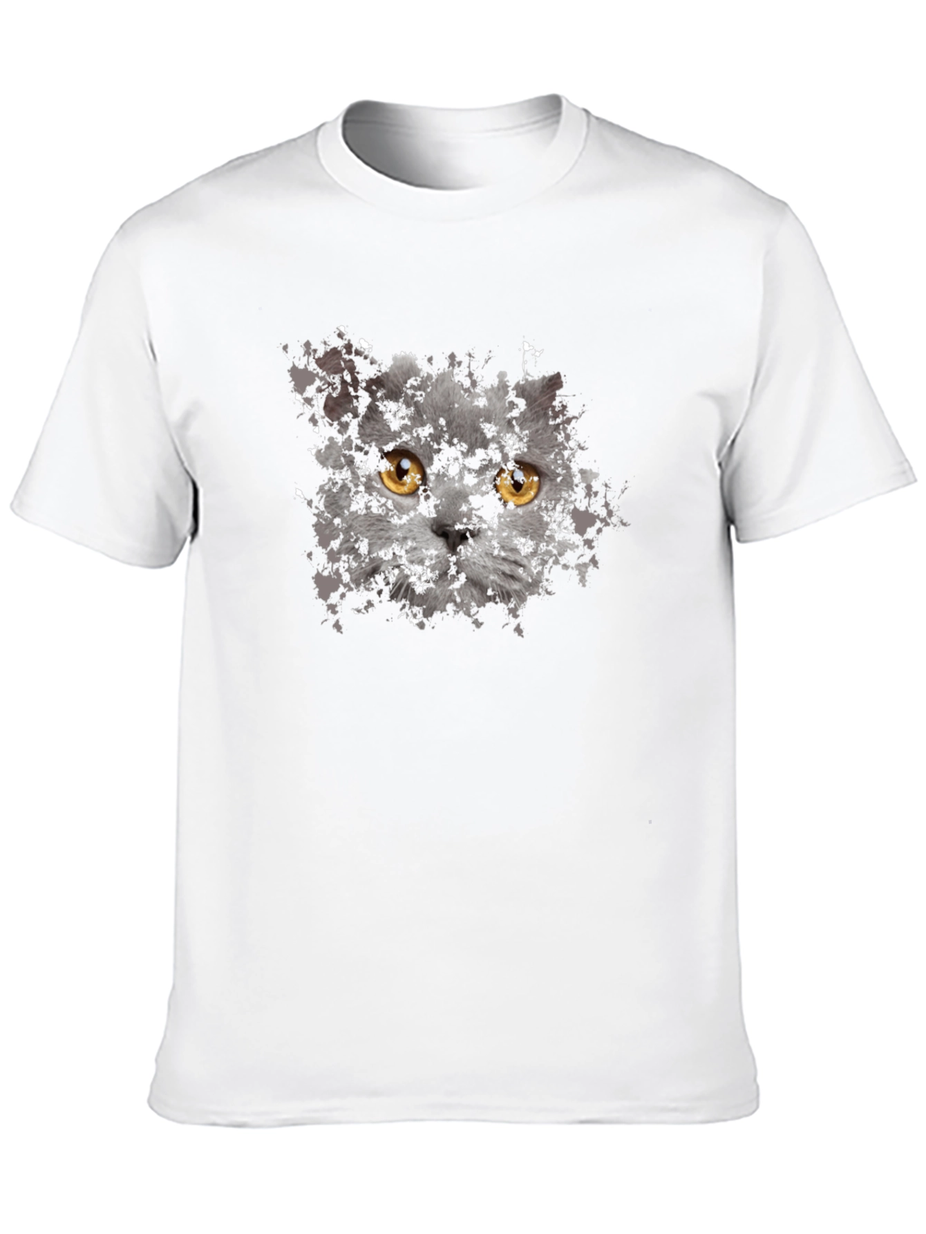 Cat Face Graphic Tee - Unisex Black T-Shirt