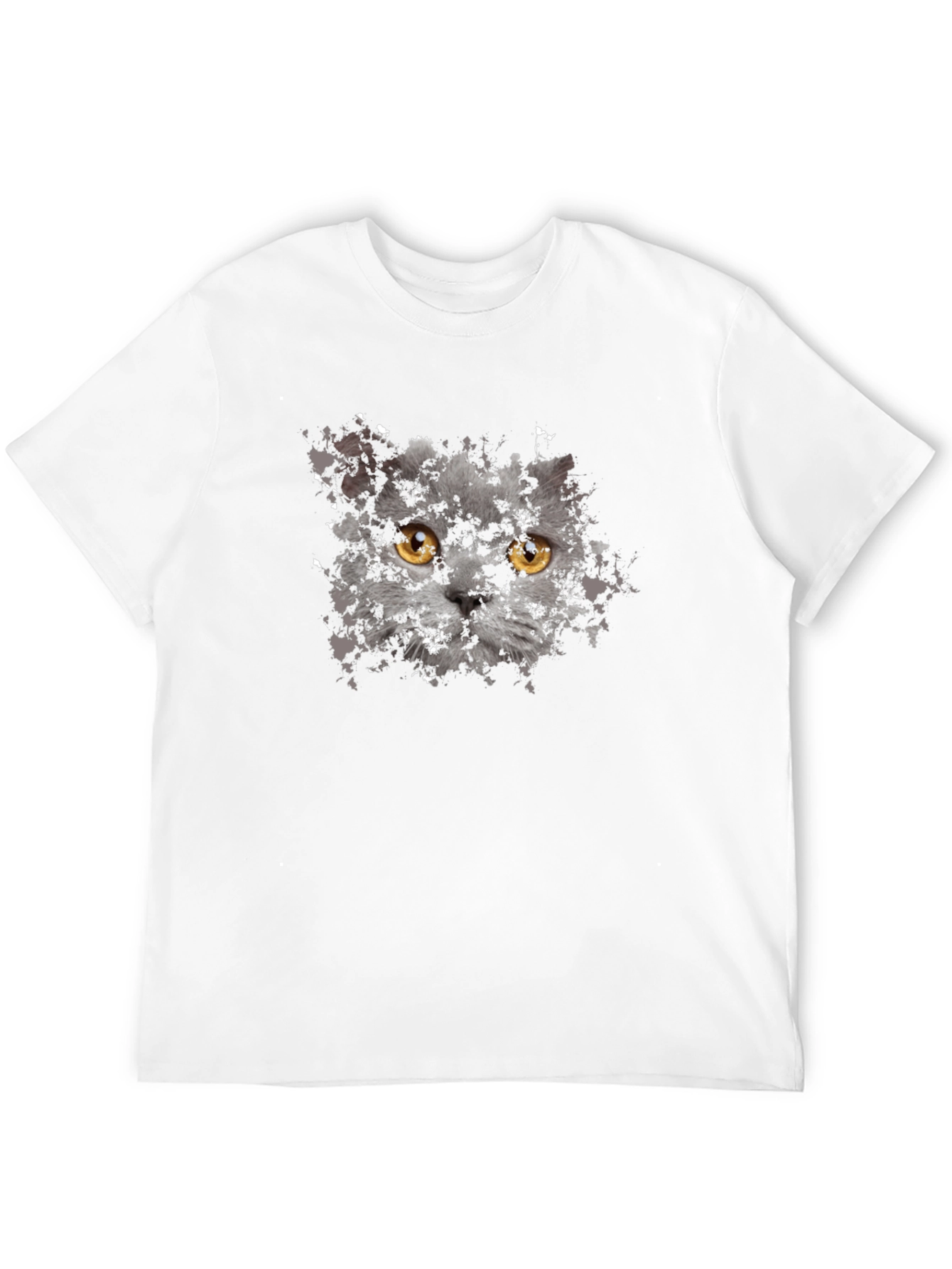 Cat Face Graphic Tee - Unisex Black T-Shirt
