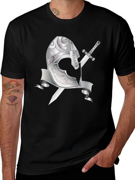 Knights Helmet & Sword Graphic Tee