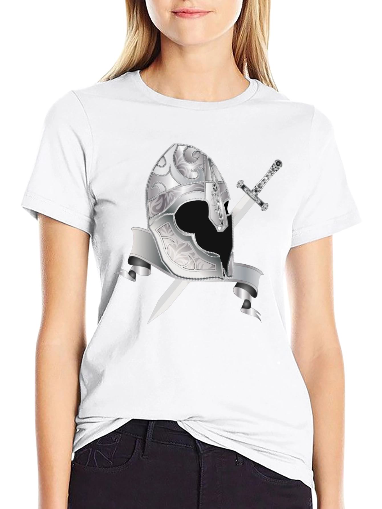 Knights Helmet & Sword Graphic Tee