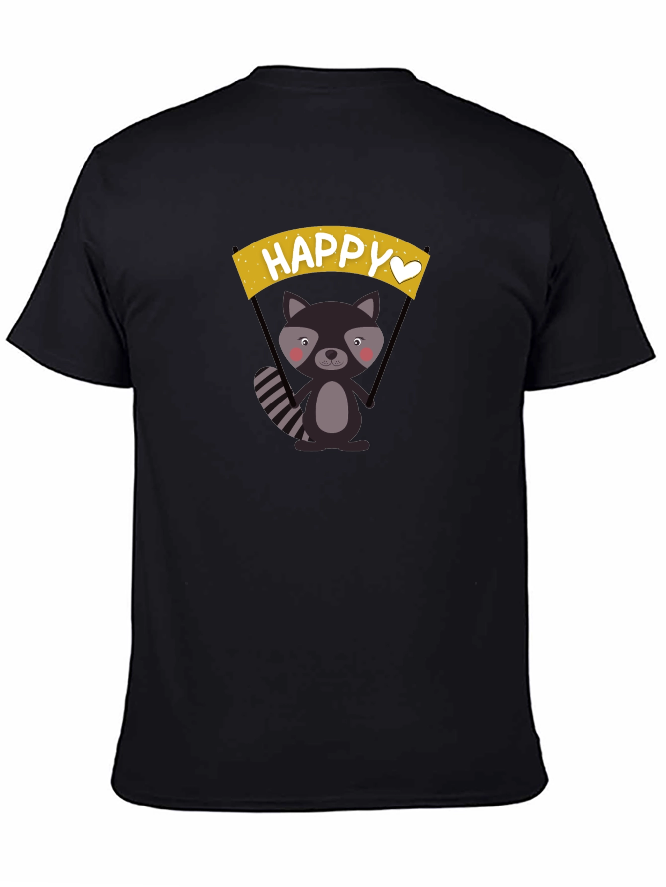 Happy Raccoon Graphic T-Shirt