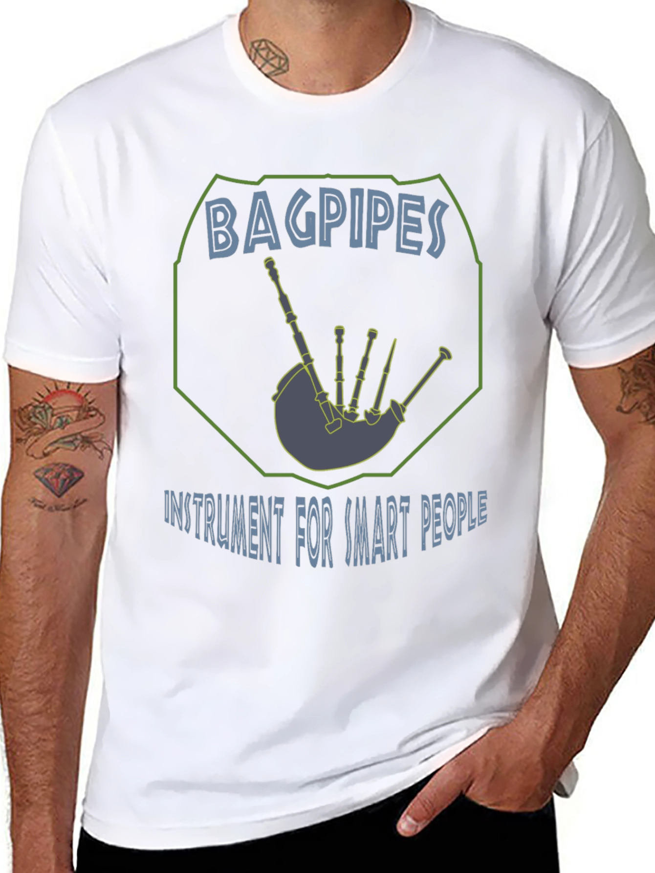 Bagpipes Instrument for Smart People Graphic T-Shirt