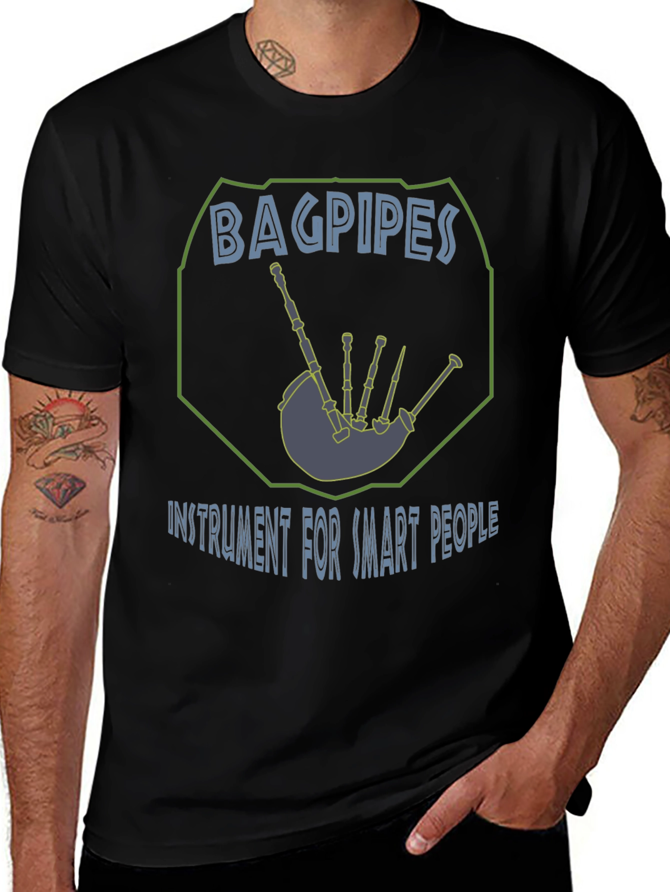 Bagpipes Instrument for Smart People Graphic T-Shirt
