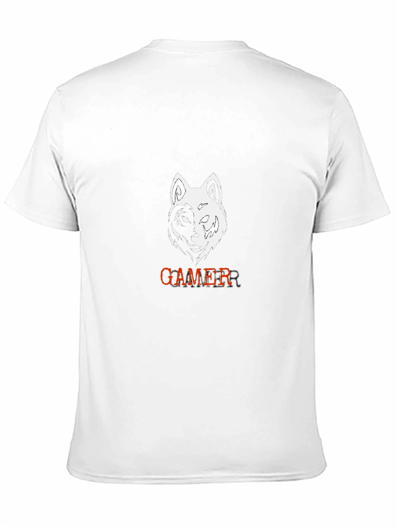 Gamer Wolf Black Graphic Tee