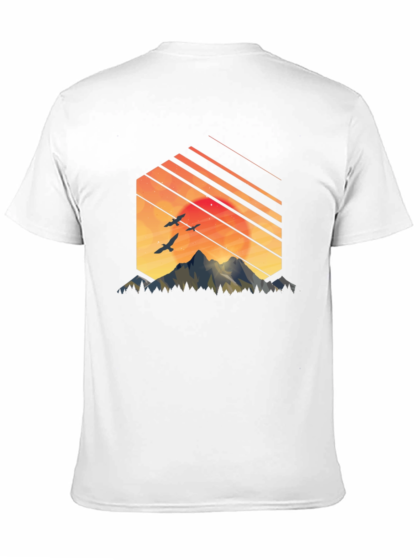 Mountain Sunset Graphic Tee - Black