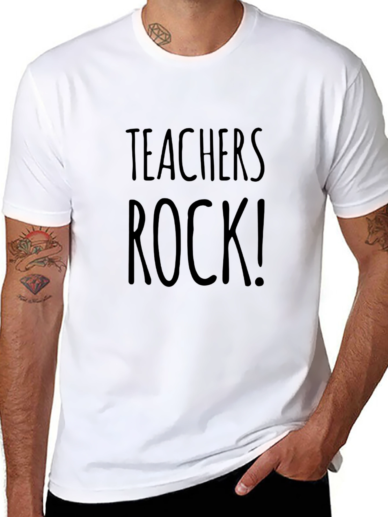 Teachers Rock Black T-Shirt