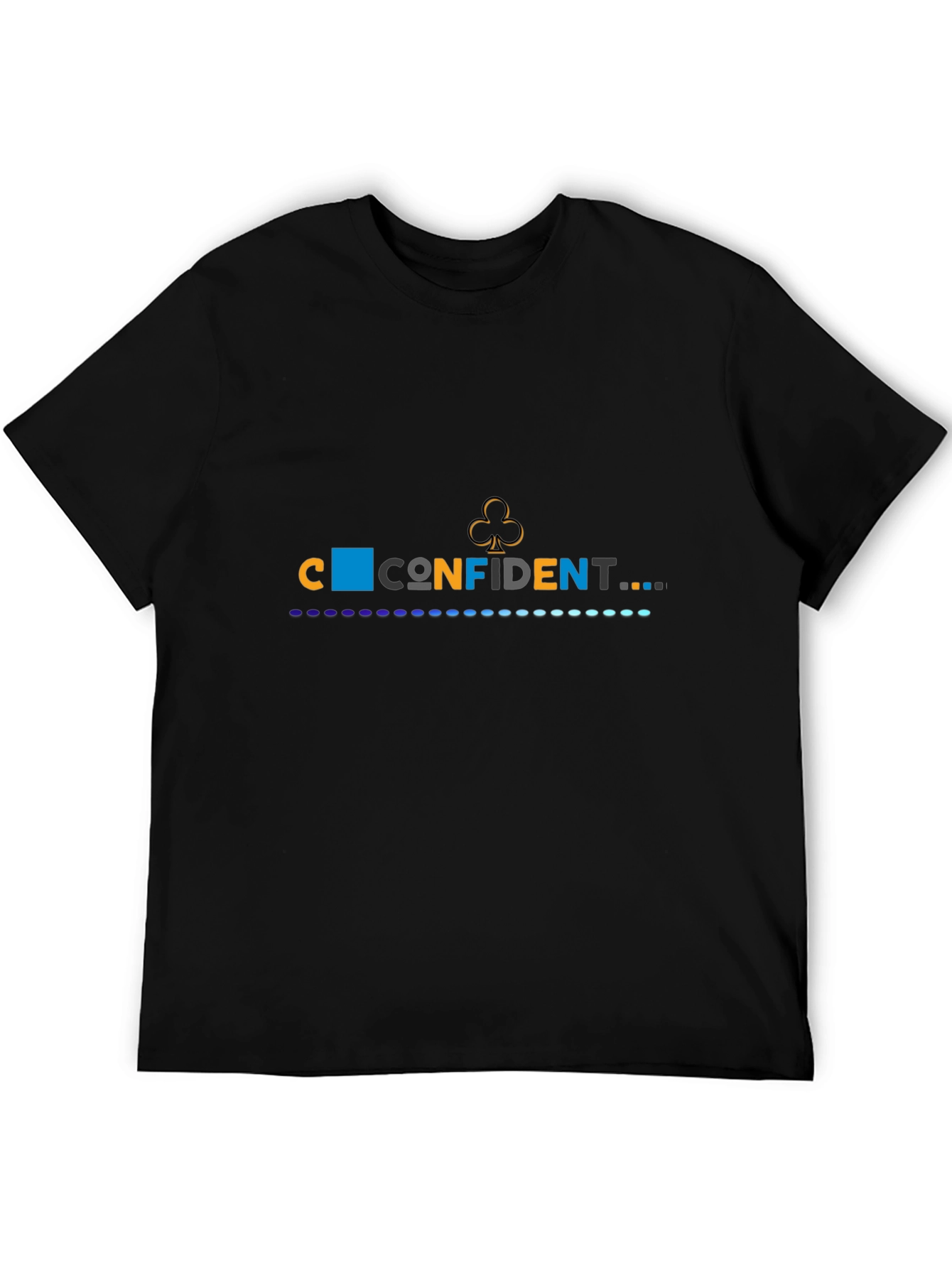 Confident Graphic Print Black T-Shirt