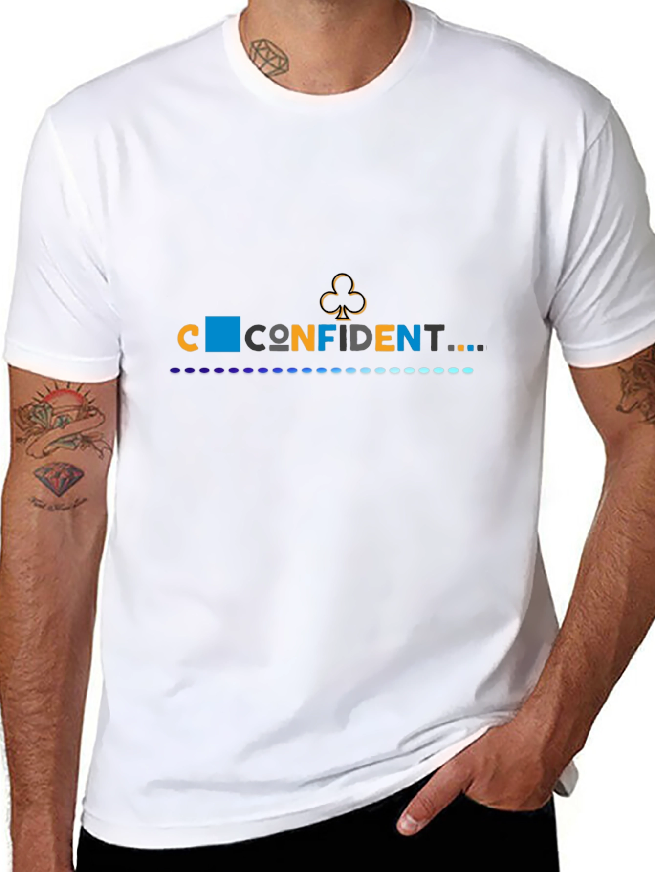 Confident Graphic Print Black T-Shirt