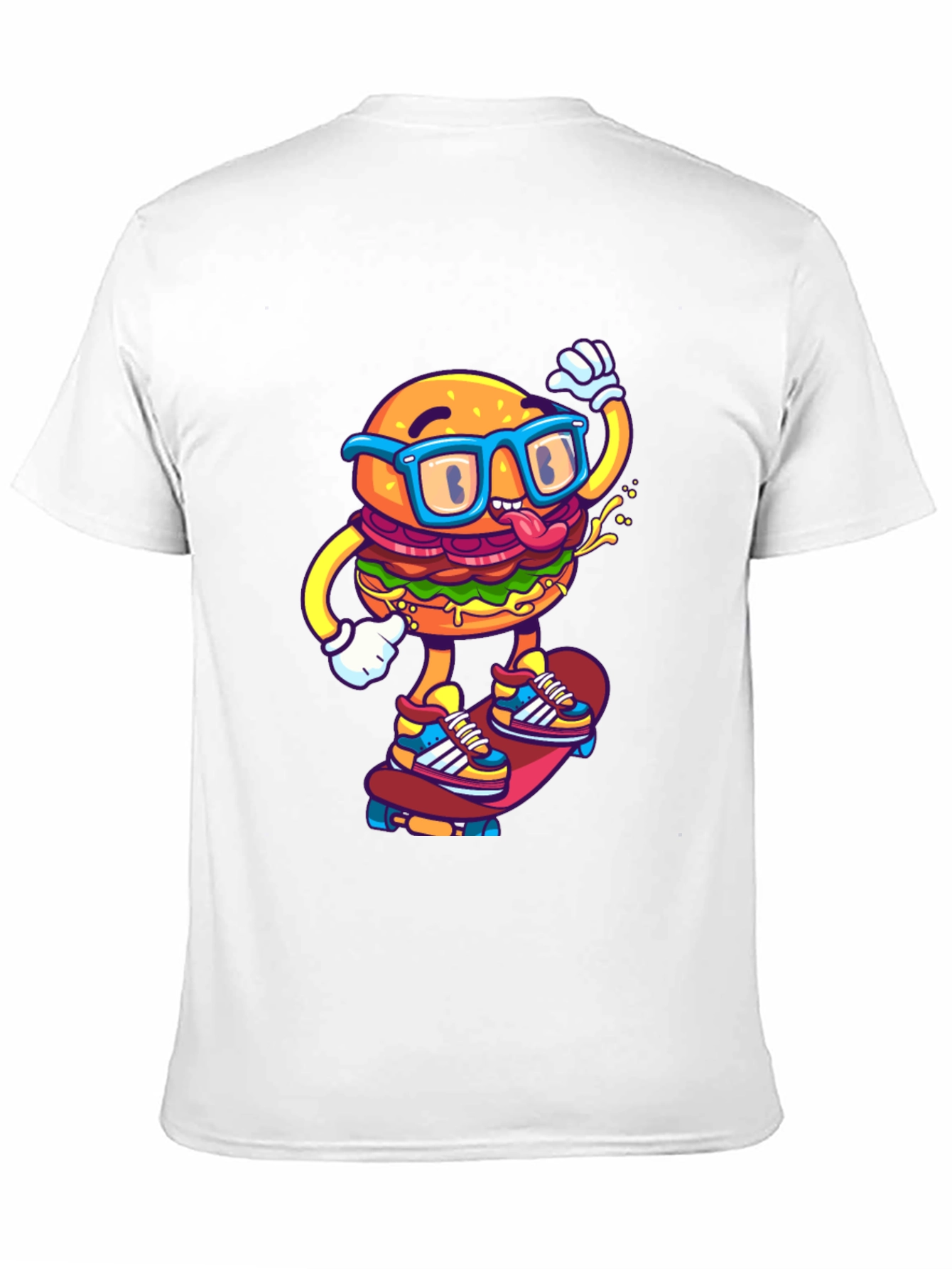 Burger Skater Graphic Tee - Cool Black T-Shirt