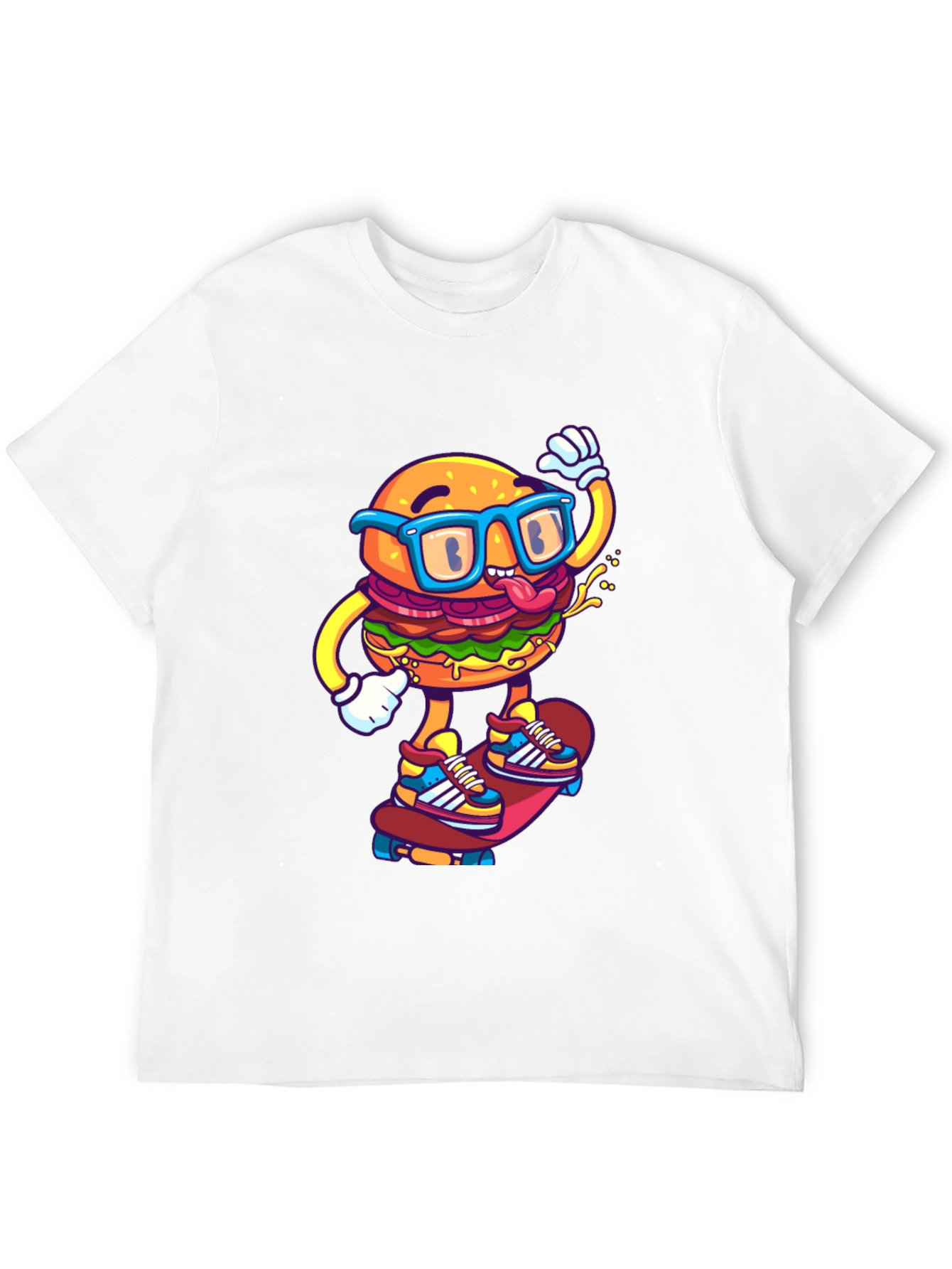 Burger Skater Graphic Tee - Cool Black T-Shirt