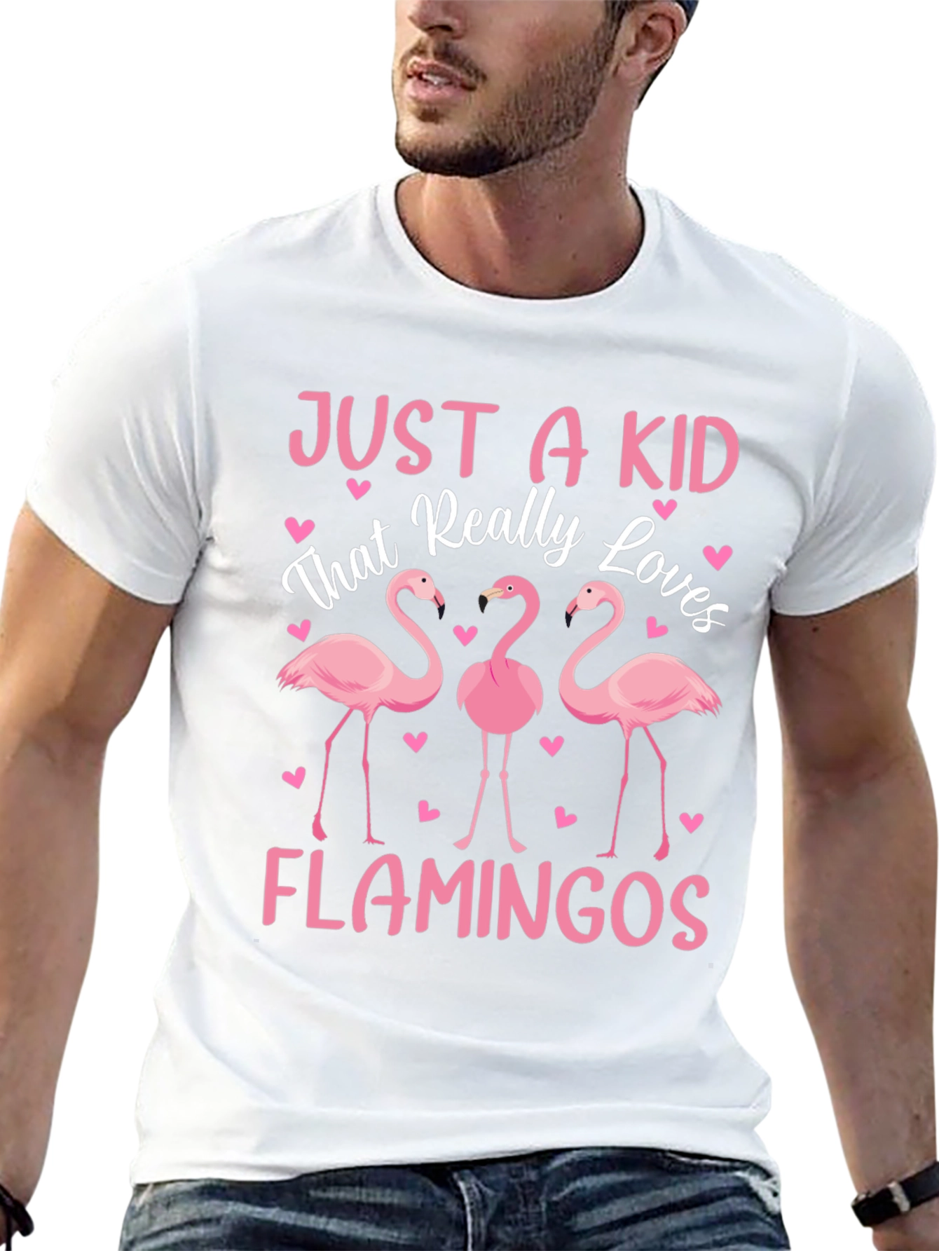 Just a Kid That Really Loves Flamingos T-Shirt