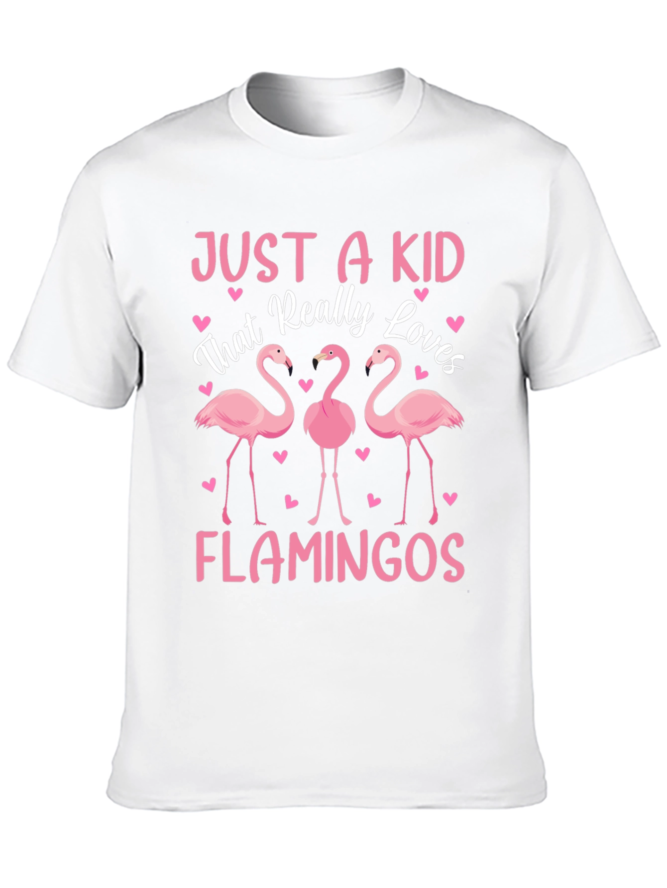 Just a Kid That Really Loves Flamingos T-Shirt