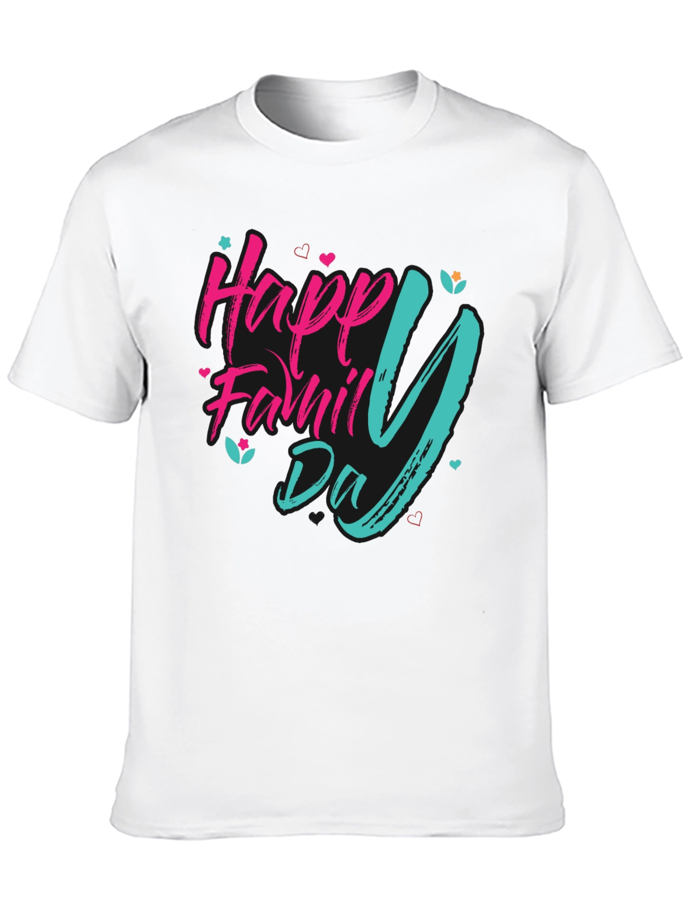 Happy Family Day Black T-Shirt