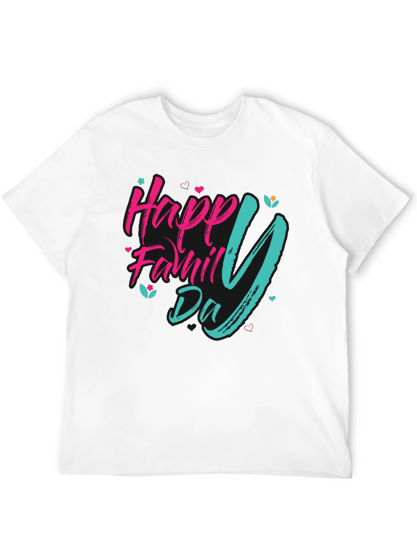 Happy Family Day Black T-Shirt