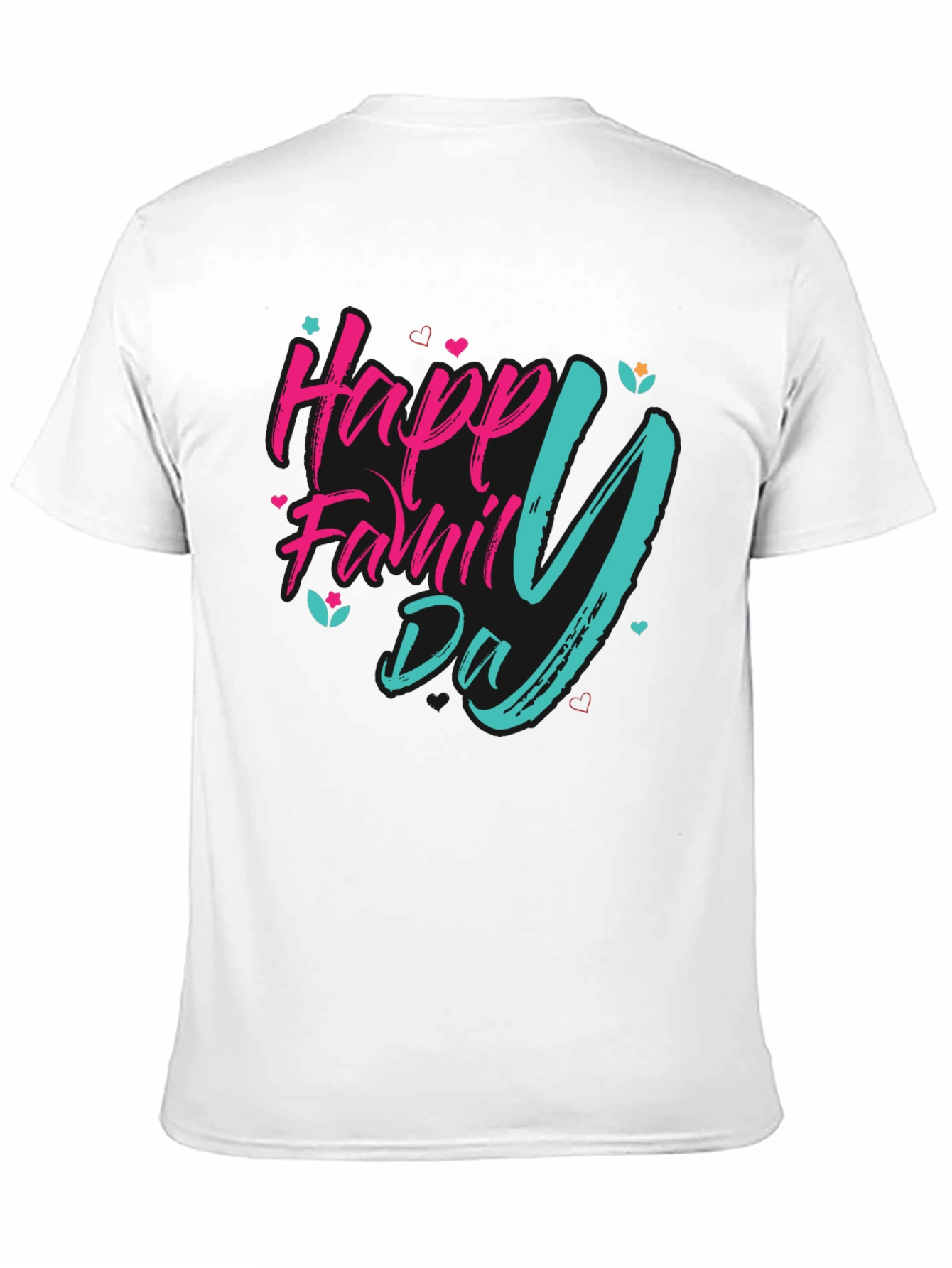 Happy Family Day Black T-Shirt