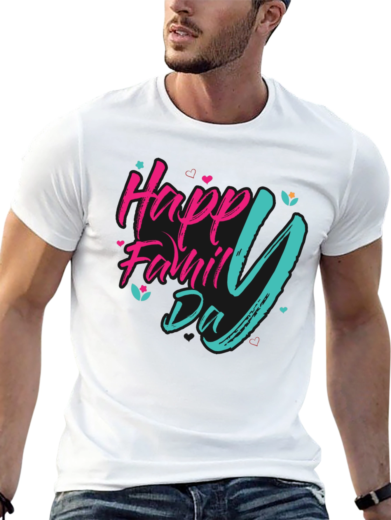 Happy Family Day Black T-Shirt