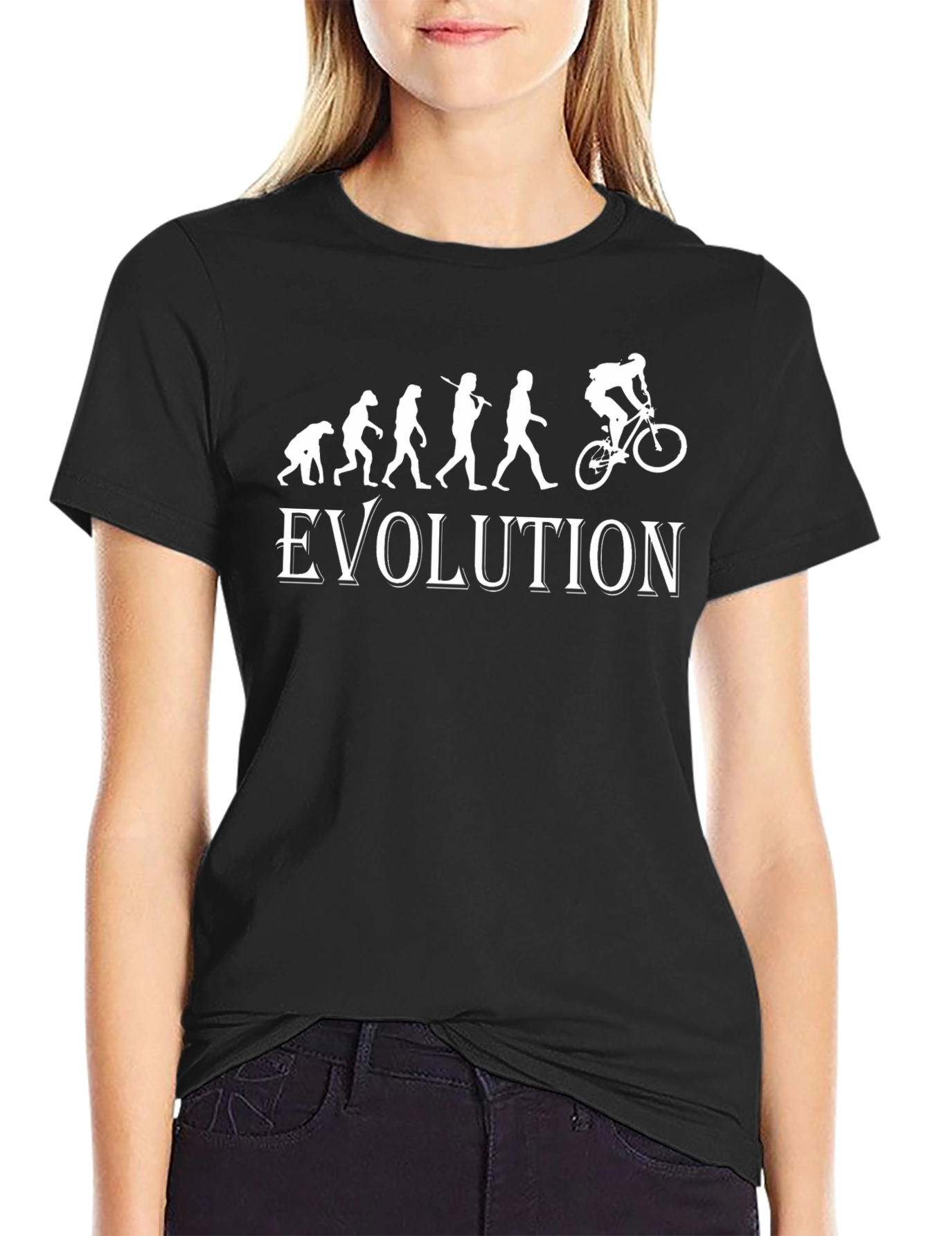 Evolution of Biking T-Shirt - Funny Graphic Tee