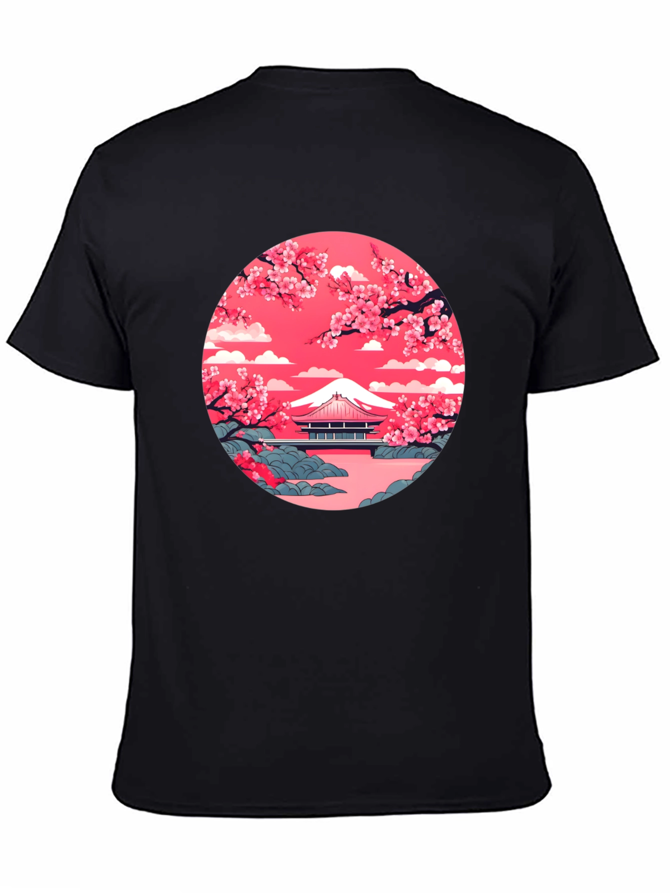Mount Fuji Cherry Blossom Graphic Tee