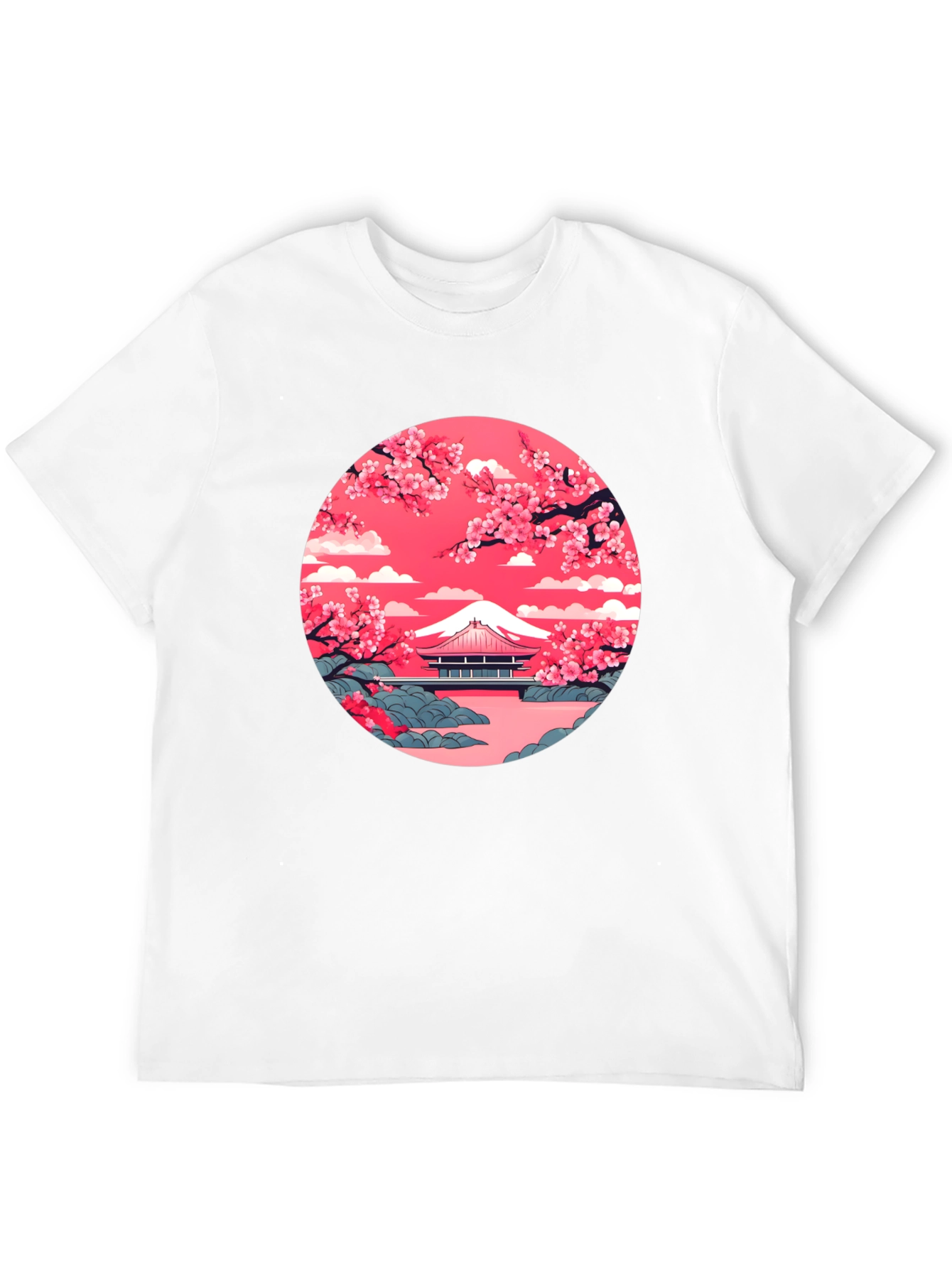 Mount Fuji Cherry Blossom Graphic Tee