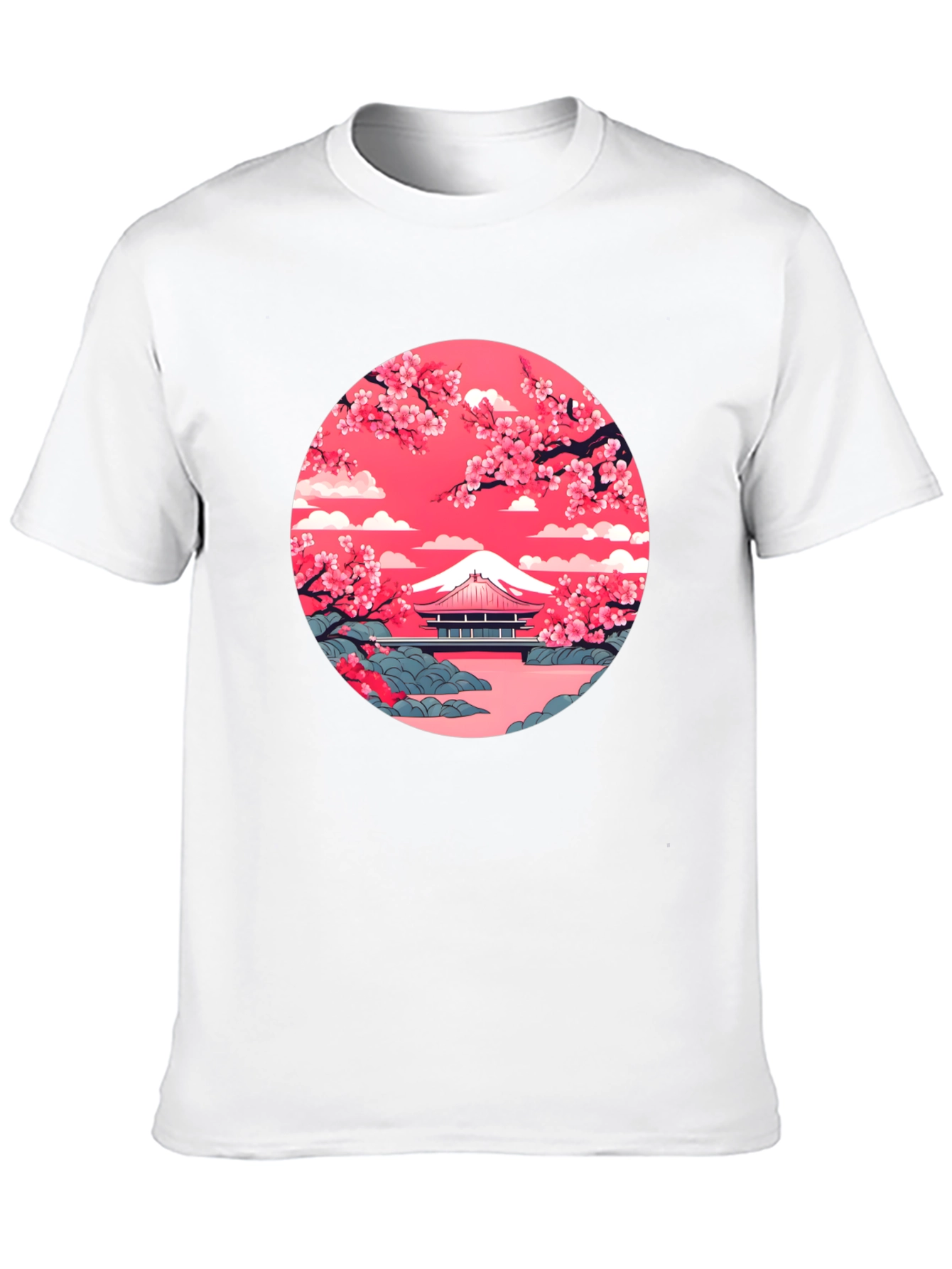 Mount Fuji Cherry Blossom Graphic Tee