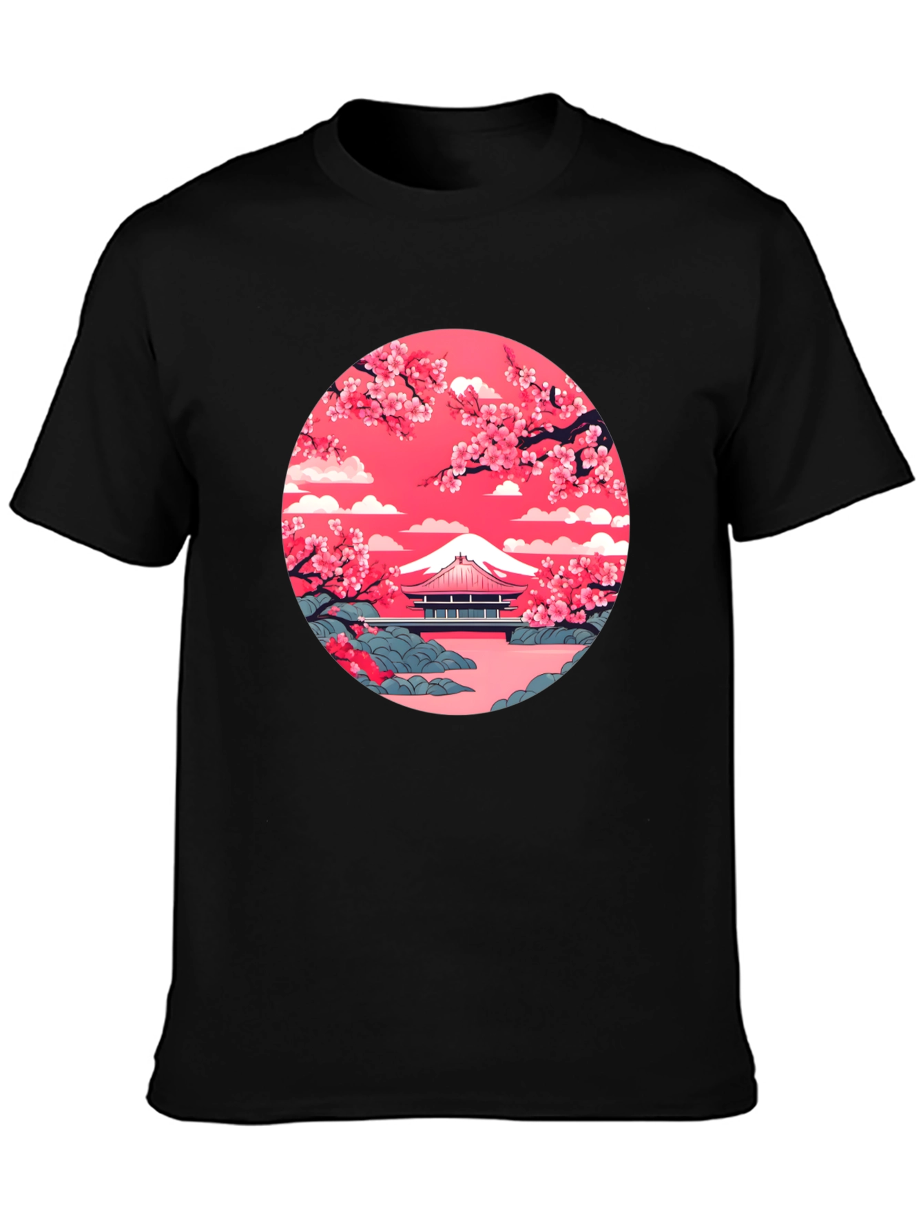 Mount Fuji Cherry Blossom Graphic Tee