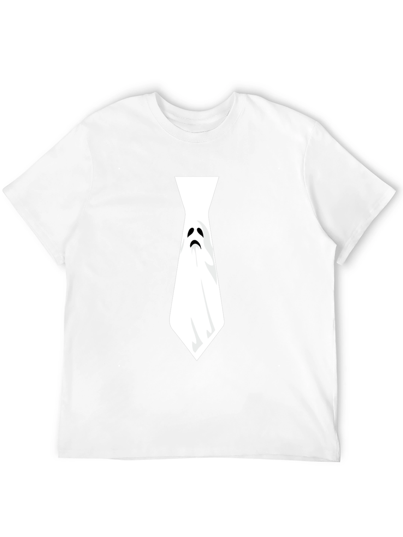 Ghost Tie Graphic Tee - Halloween Humor Shirt