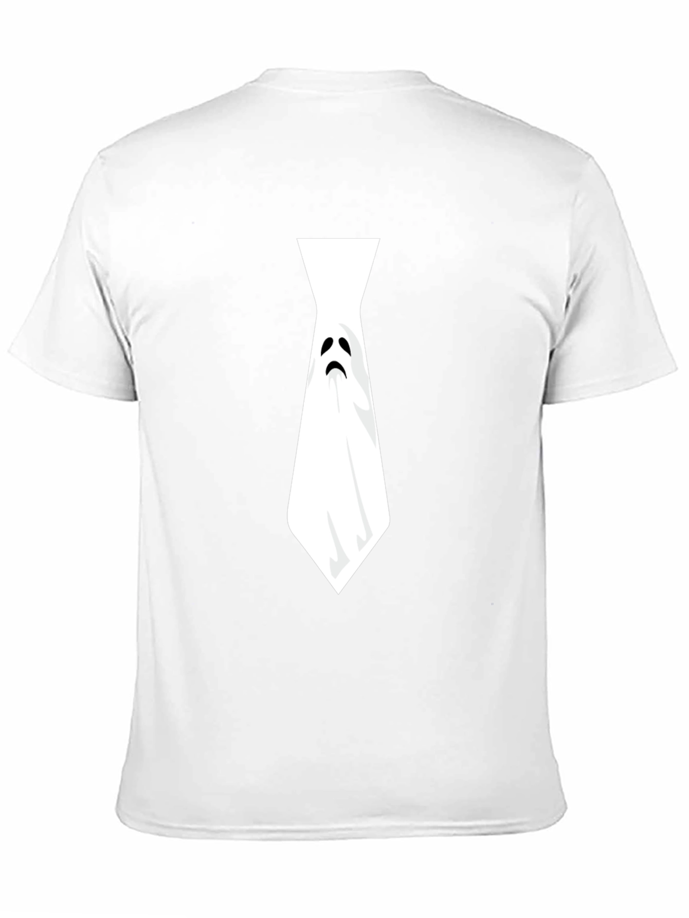 Ghost Tie Graphic Tee - Halloween Humor Shirt