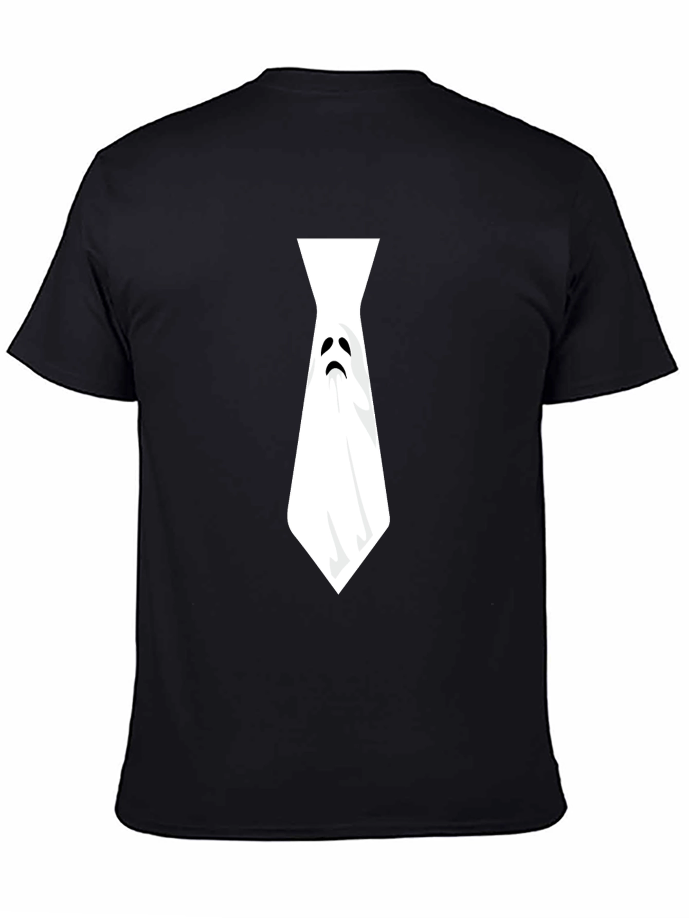 Ghost Tie Graphic Tee - Halloween Humor Shirt
