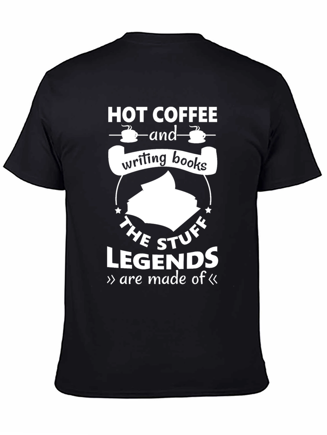 Hot Coffee & Writing Books Tee - Legend Material