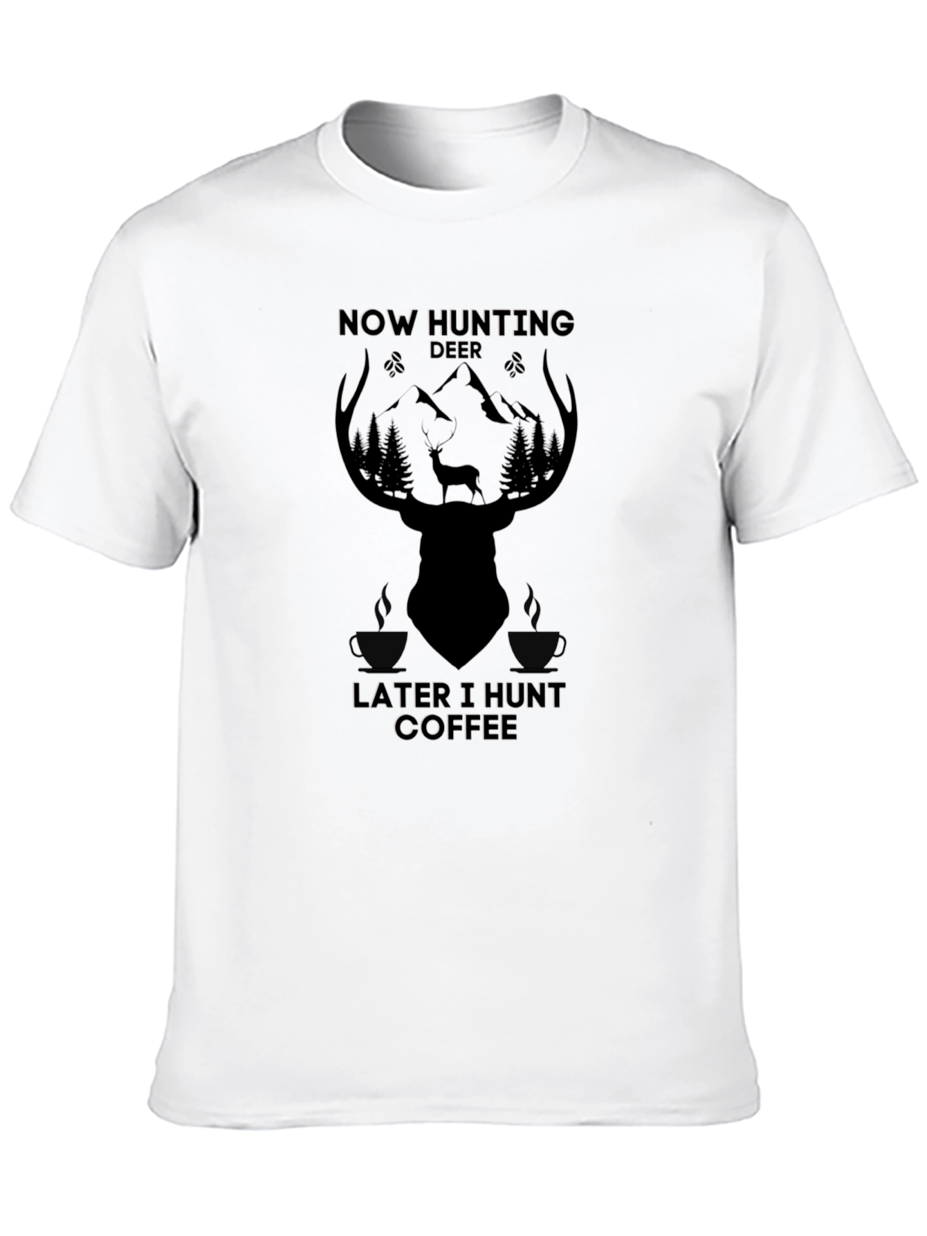 Hunting Deer & Coffee T-Shirt