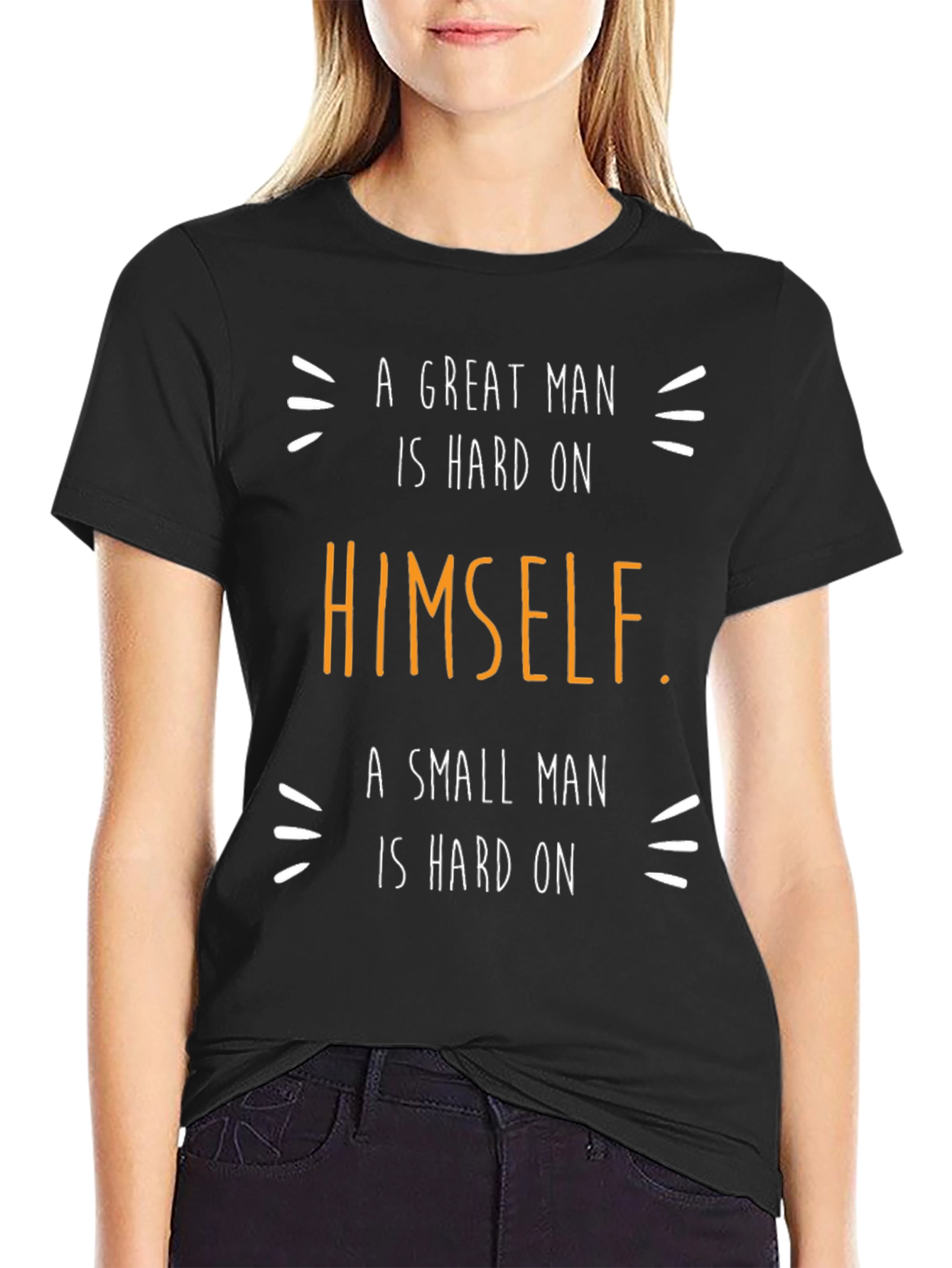 Mens A Great Man Graphic Tee - Black