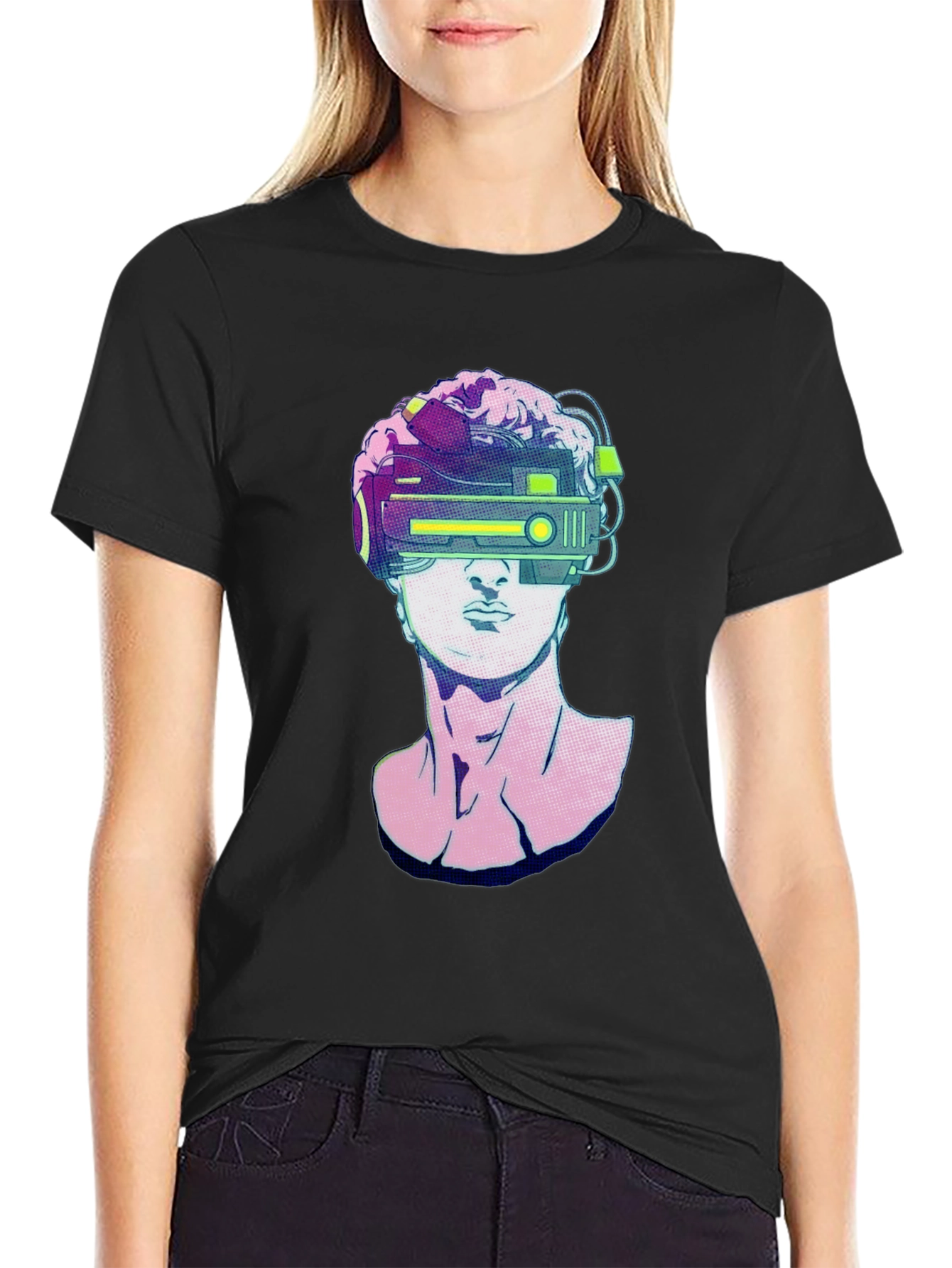 Modern David T-Shirt: Statue with VR Headset