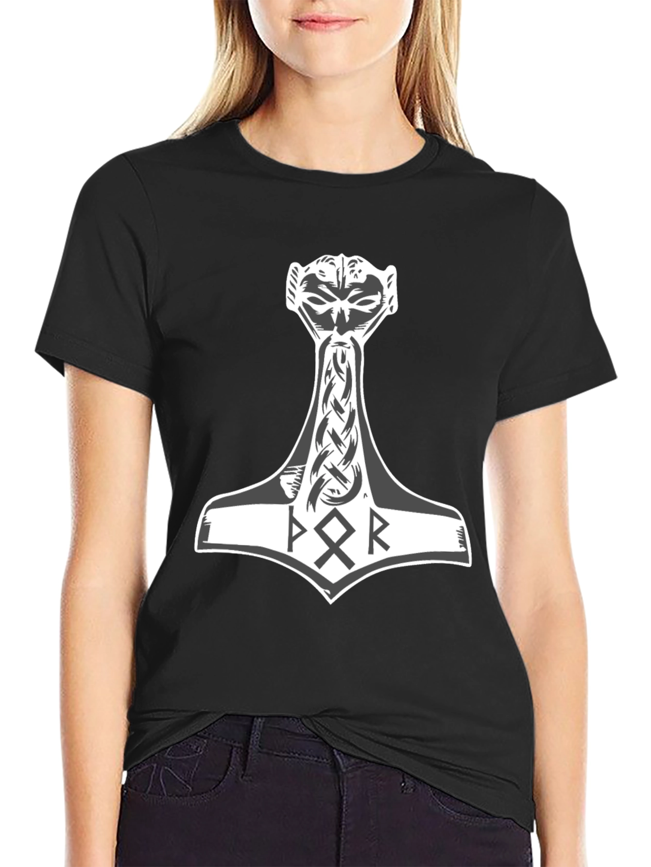 Viking Thor Hammer Graphic Tee